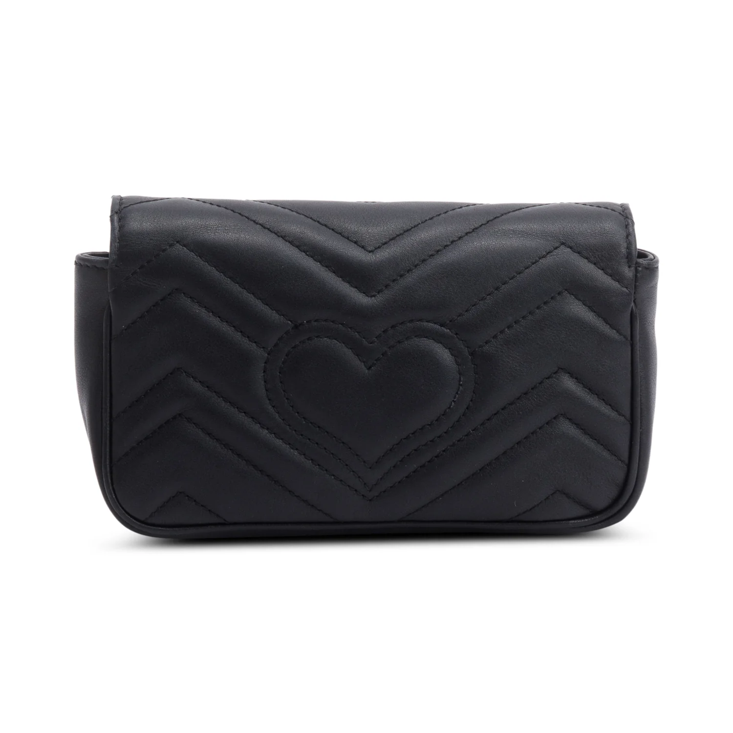 Gucci Black GG Marmont Matelasse Leather Super Mini Bag w/ Box - Image 6
