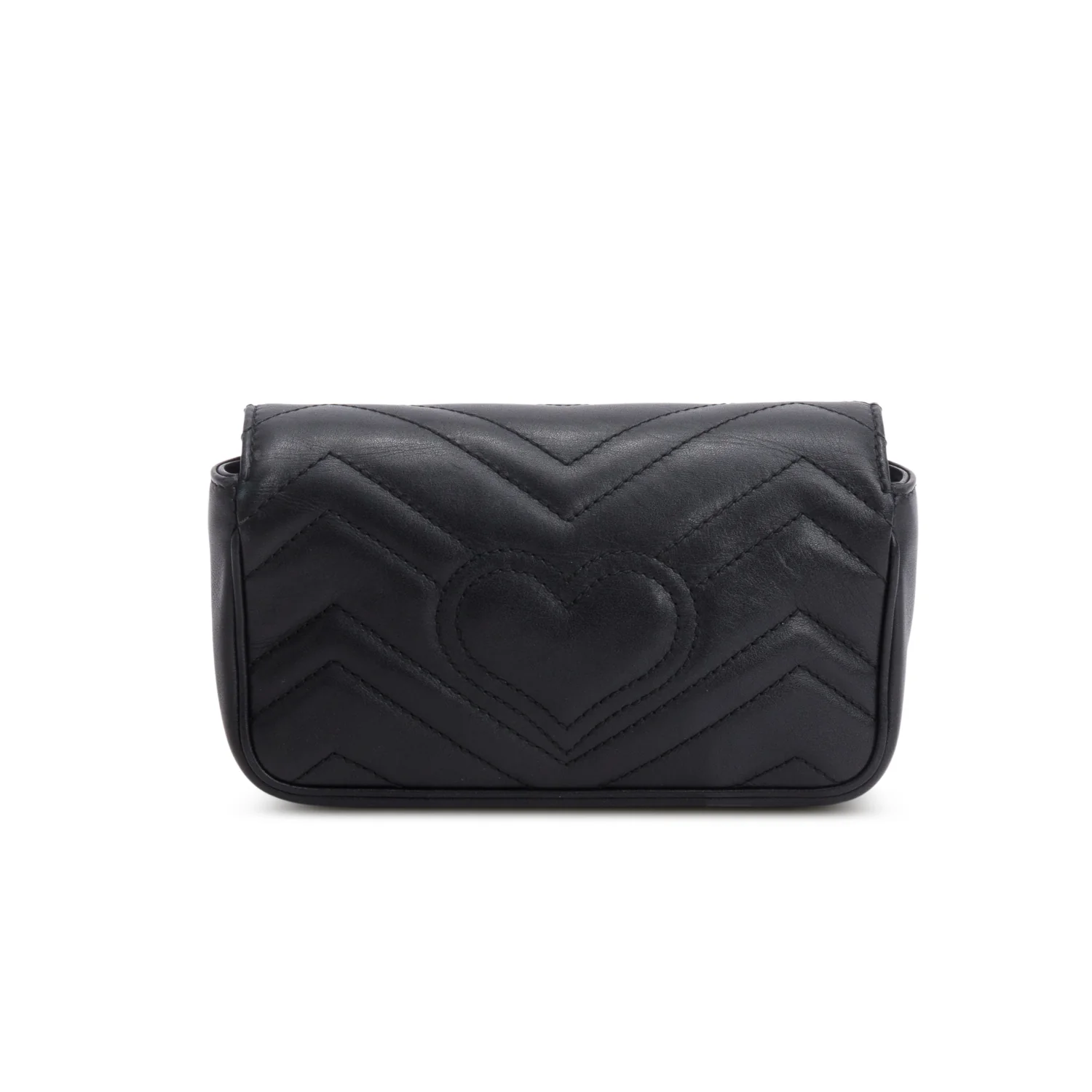 Gucci Black GG Marmont Matelasse Leather Super Mini Bag w/ Box - Image 6