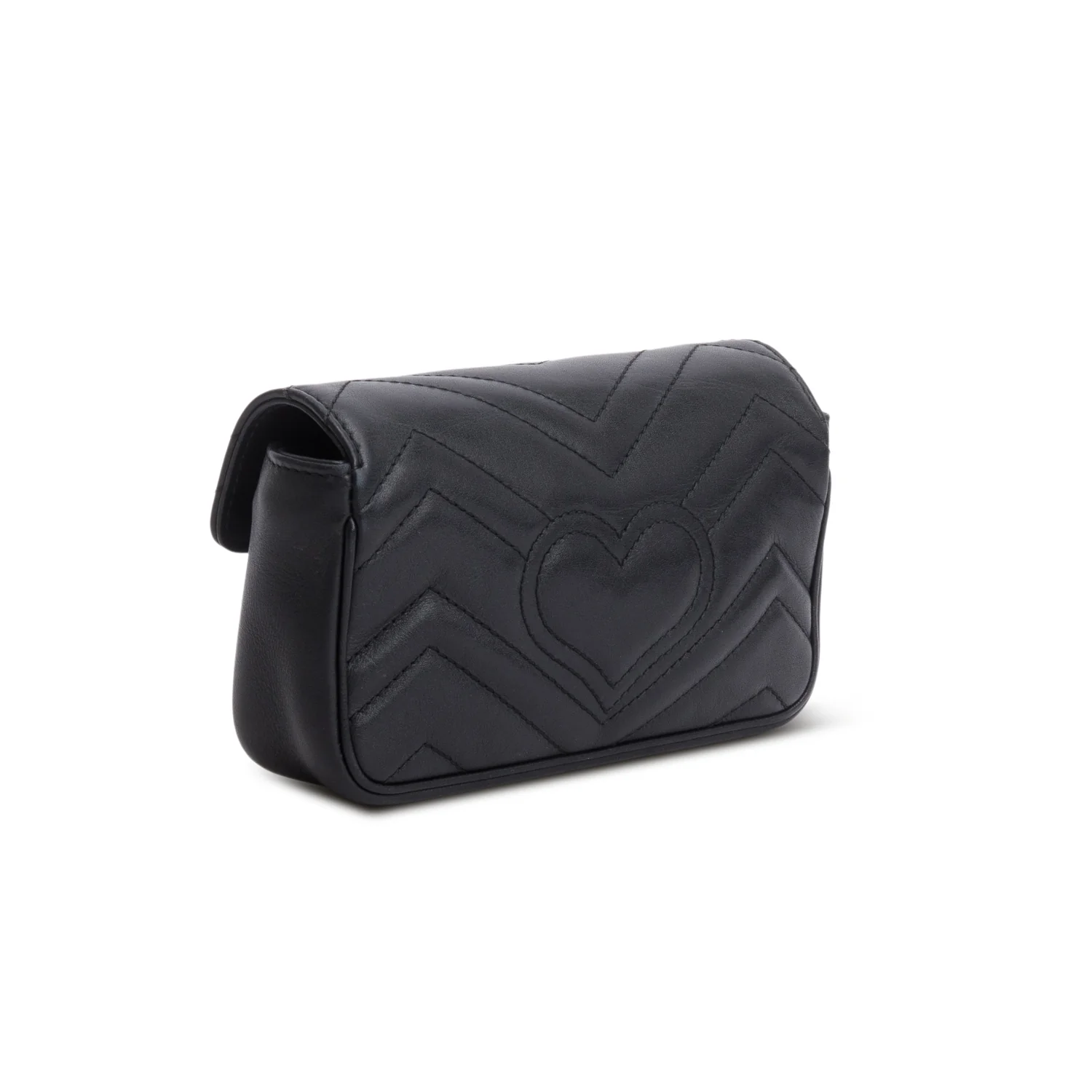 Gucci Black GG Marmont Matelasse Leather Super Mini Bag w/ Box - Image 7