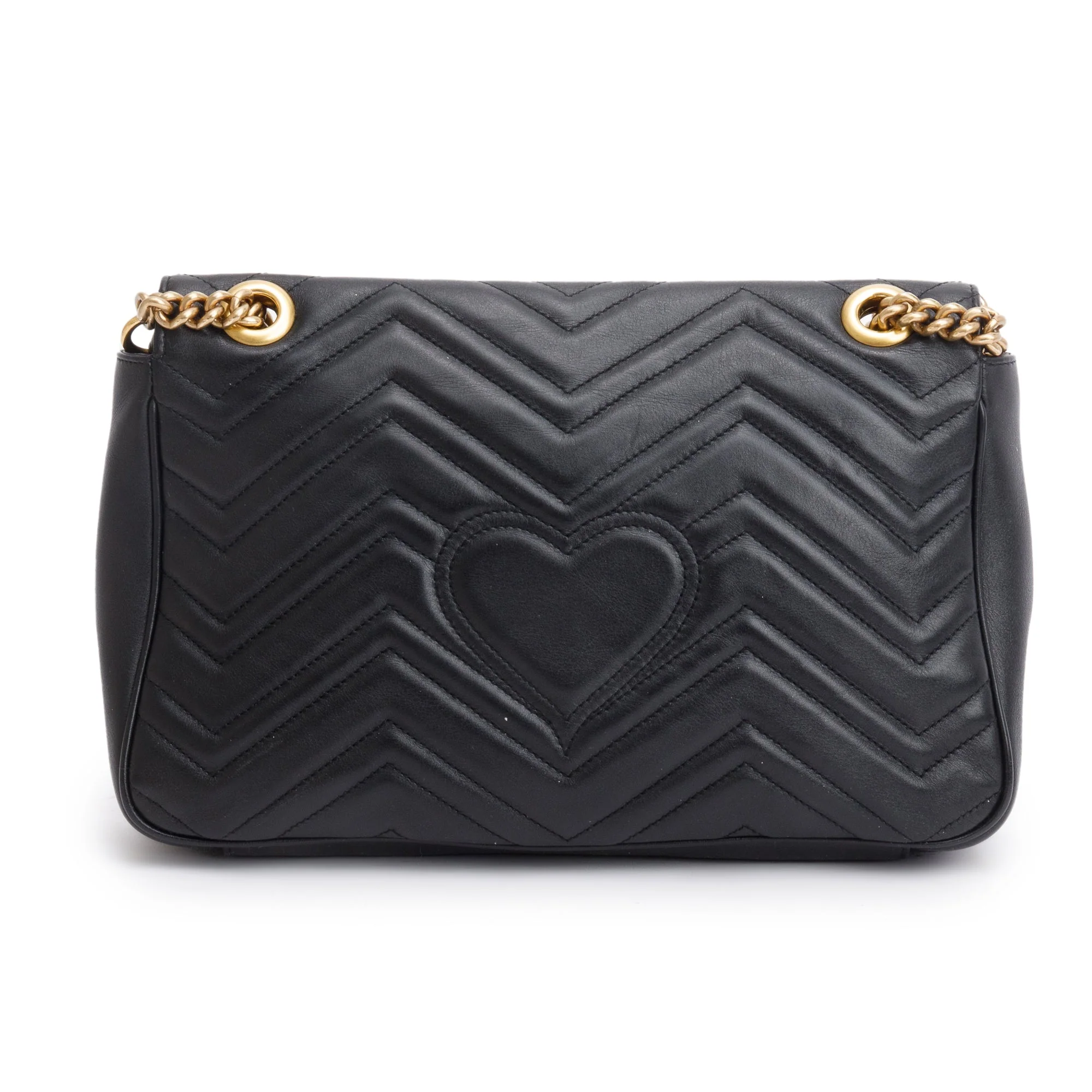 Gucci Black GG Marmont Matelasse Medium Shoulder Bag - Image 5