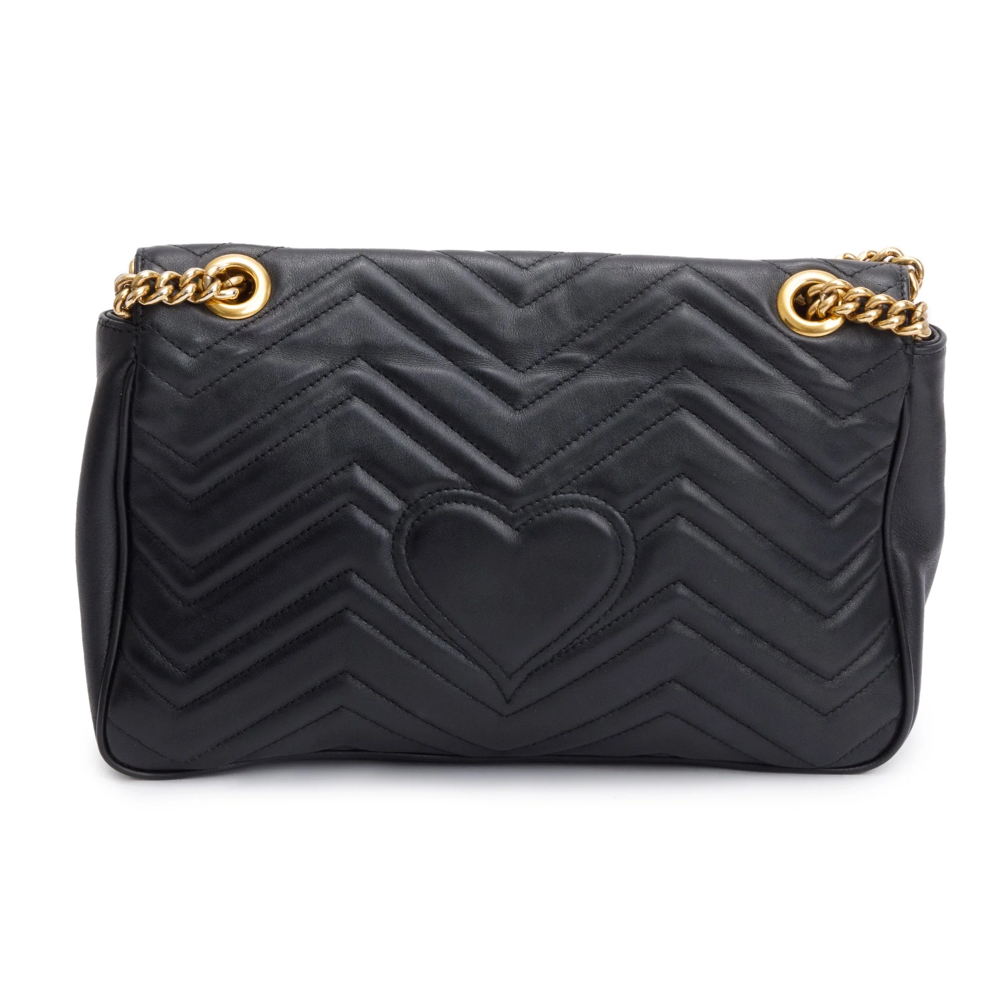 Gucci Black GG Marmont Matelasse Medium Shoulder Bag - Image 5