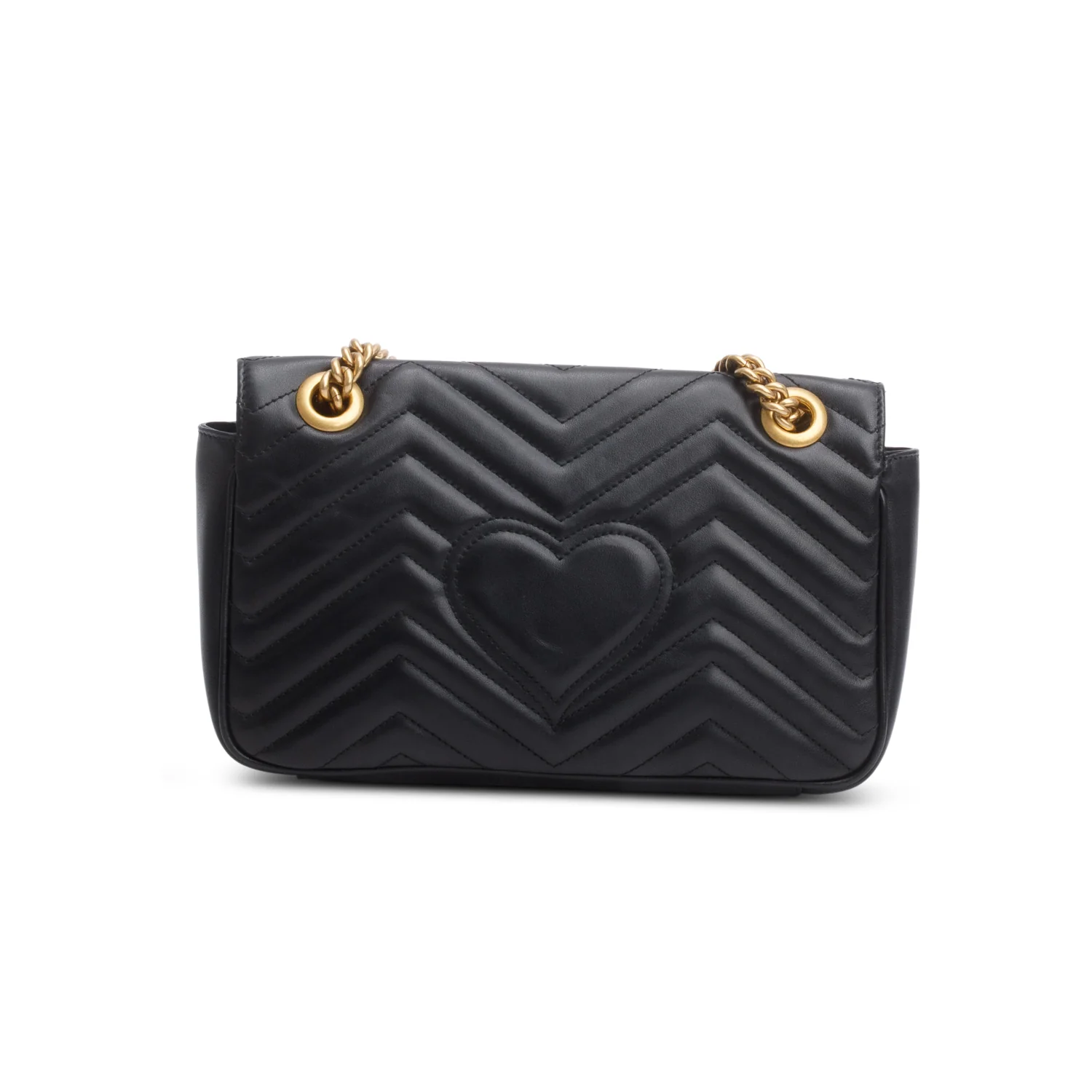 Gucci Black GG Marmont Matelasse Medium Shoulder Bag - Image 5