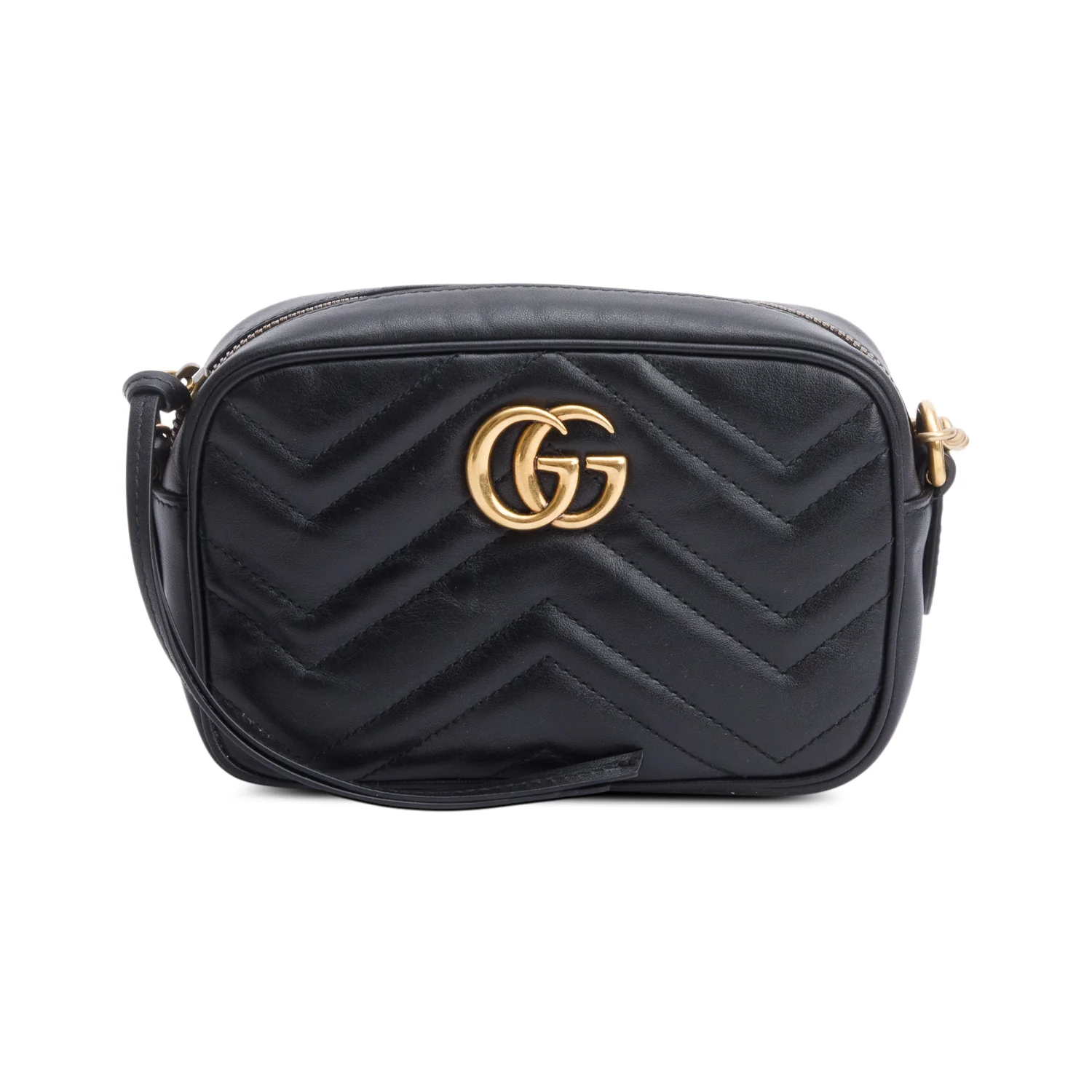 Gucci Black GG Marmont Matelasse Mini Shoulder Bag - Image 3