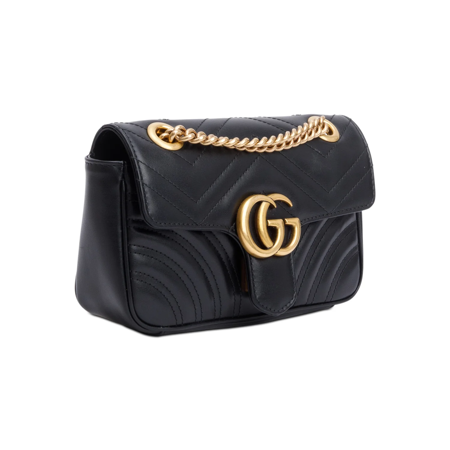 Gucci Black GG Marmont Matelasse Mini Shoulder Bag - Image 4