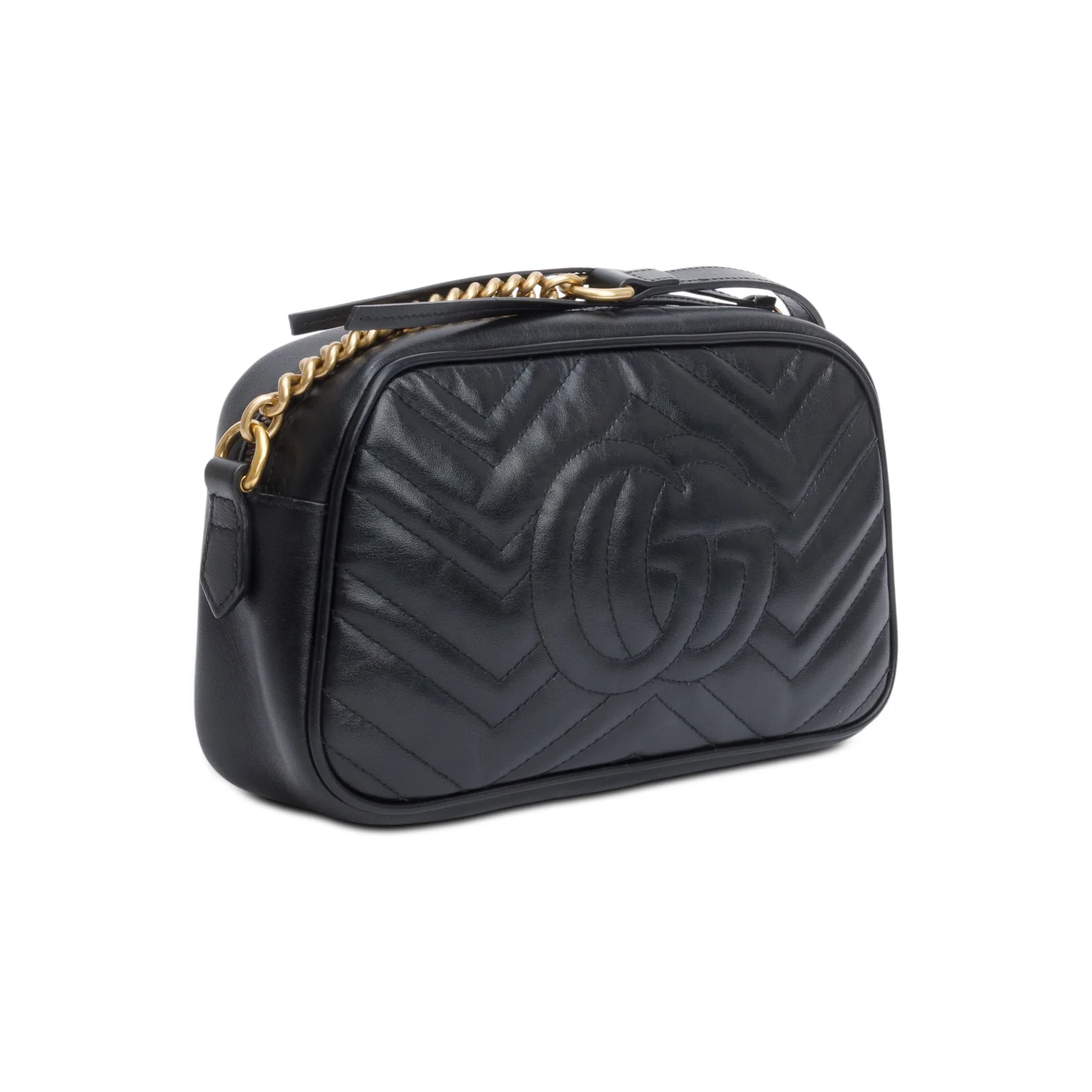 Gucci Black GG Marmont Matelasse Small Shoulder Bag - Image 6