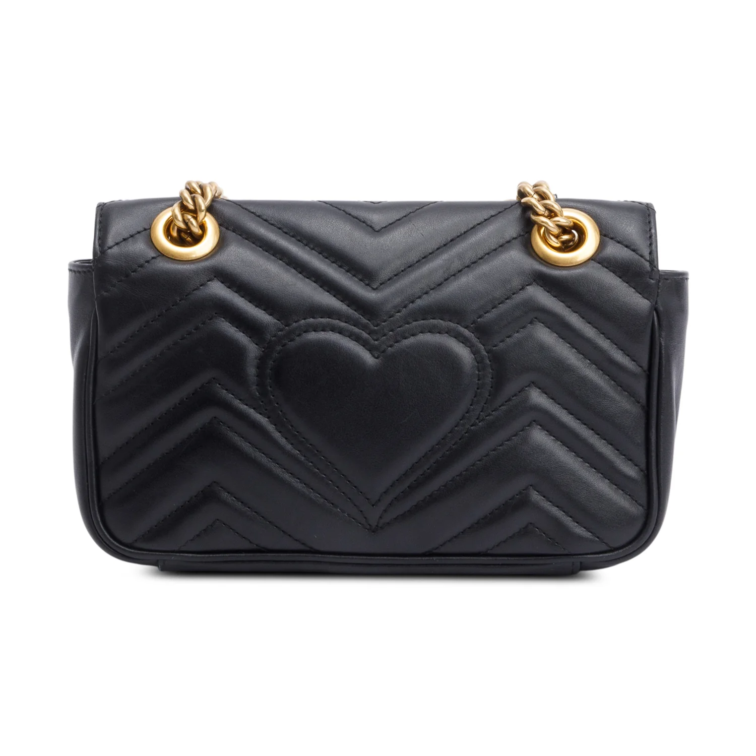 Gucci Black GG Marmont Matelasse Small Shoulder Bag - Image 5