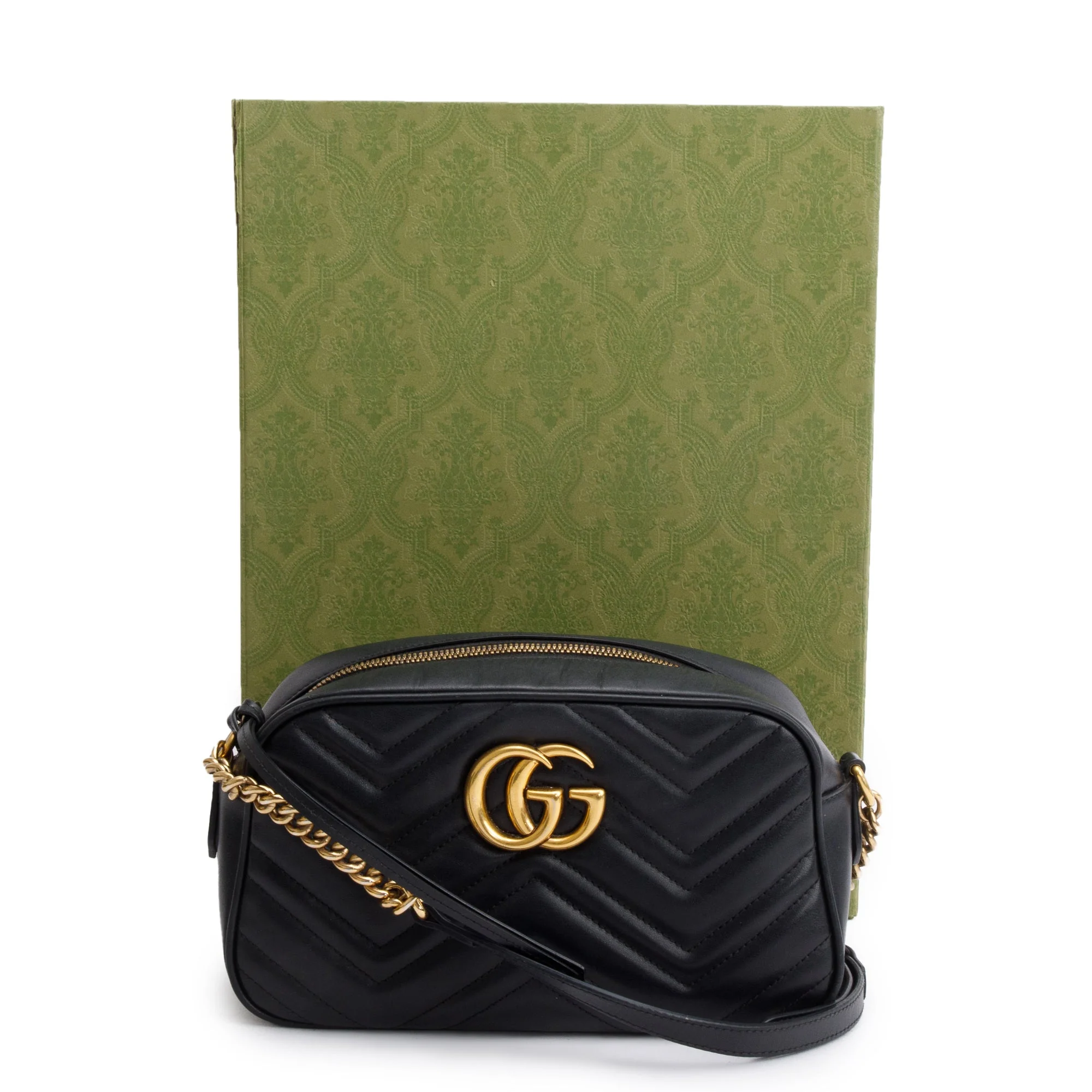 Gucci Black GG Marmont Matelasse Small Shoulder Bag w/ Box - Image 3