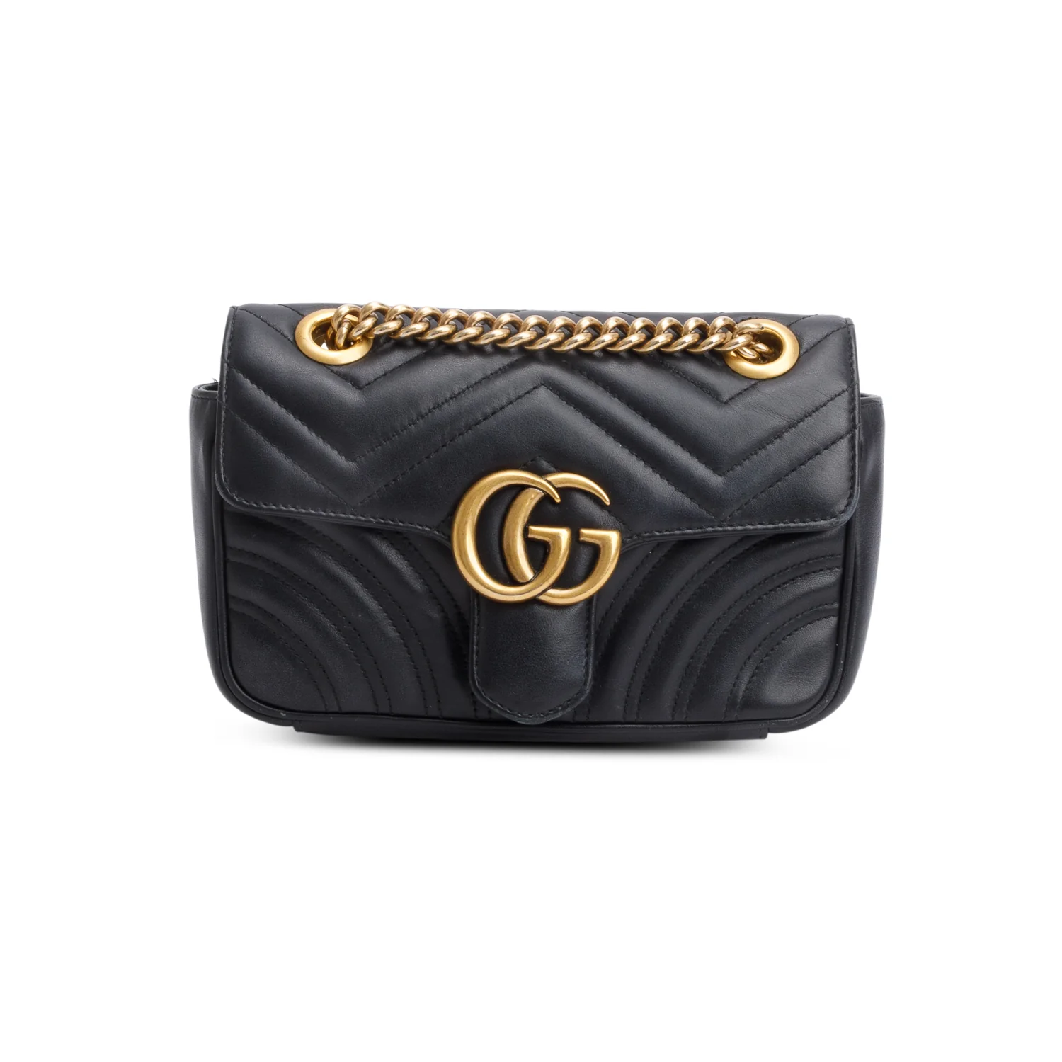 Gucci Black GG Marmont Matelasse Small Shoulder Bag w/ Box - Image 4