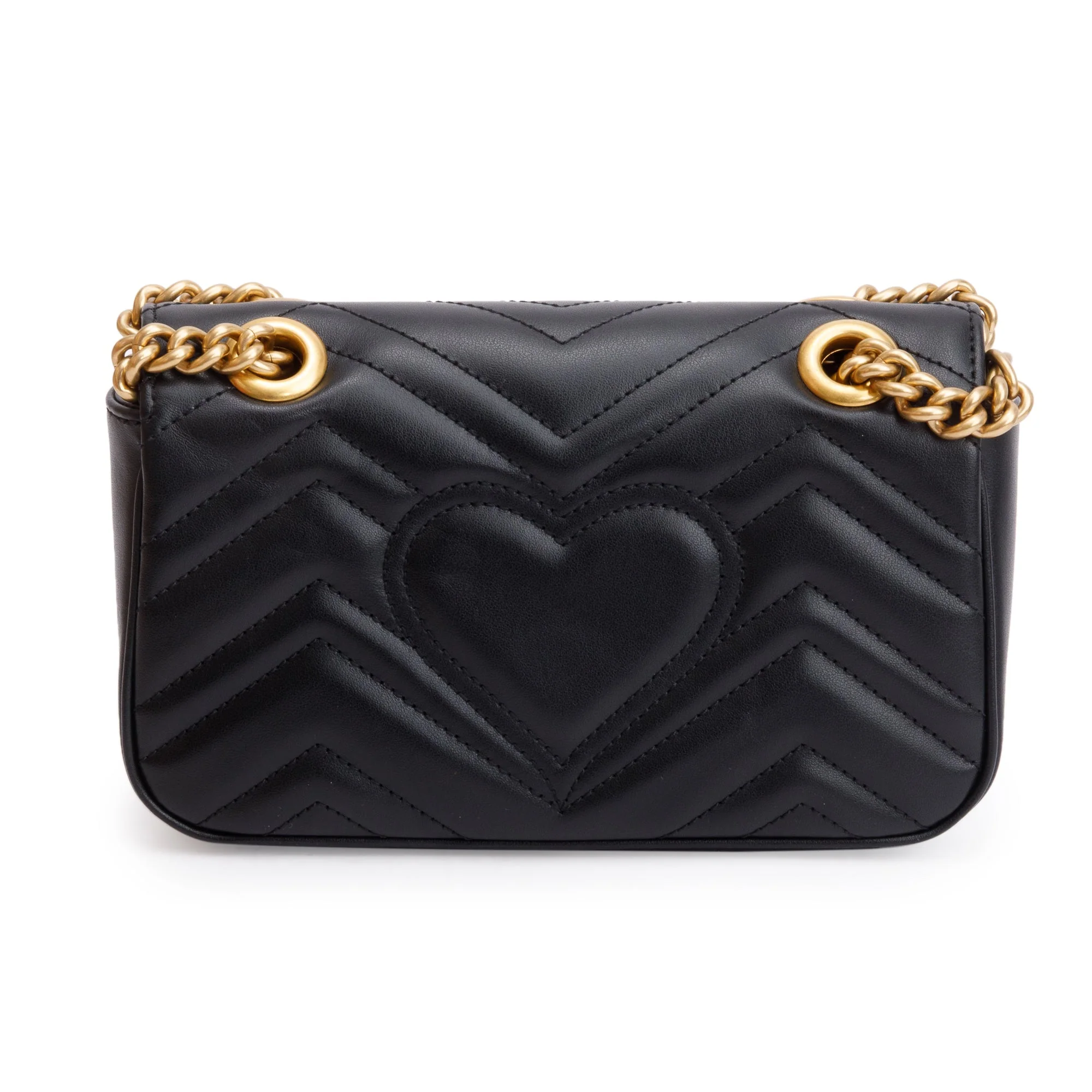Gucci Black GG Marmont Mini Shoulder Bag w/ Box - Image 6