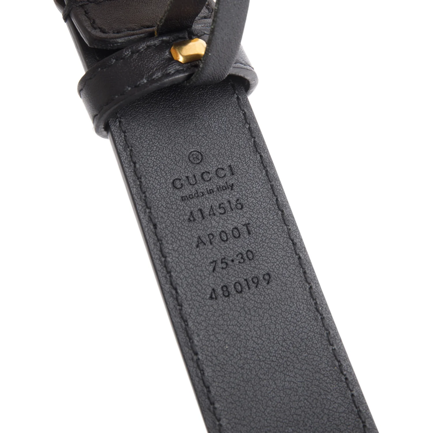 Gucci Black GG Marmont Thin Belt, 75 30 - Image 2