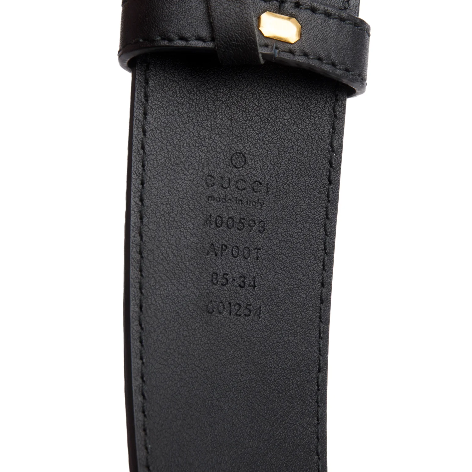 Gucci Black GG Marmont Wide Leather Belt 85 34 w/ Box - Image 3