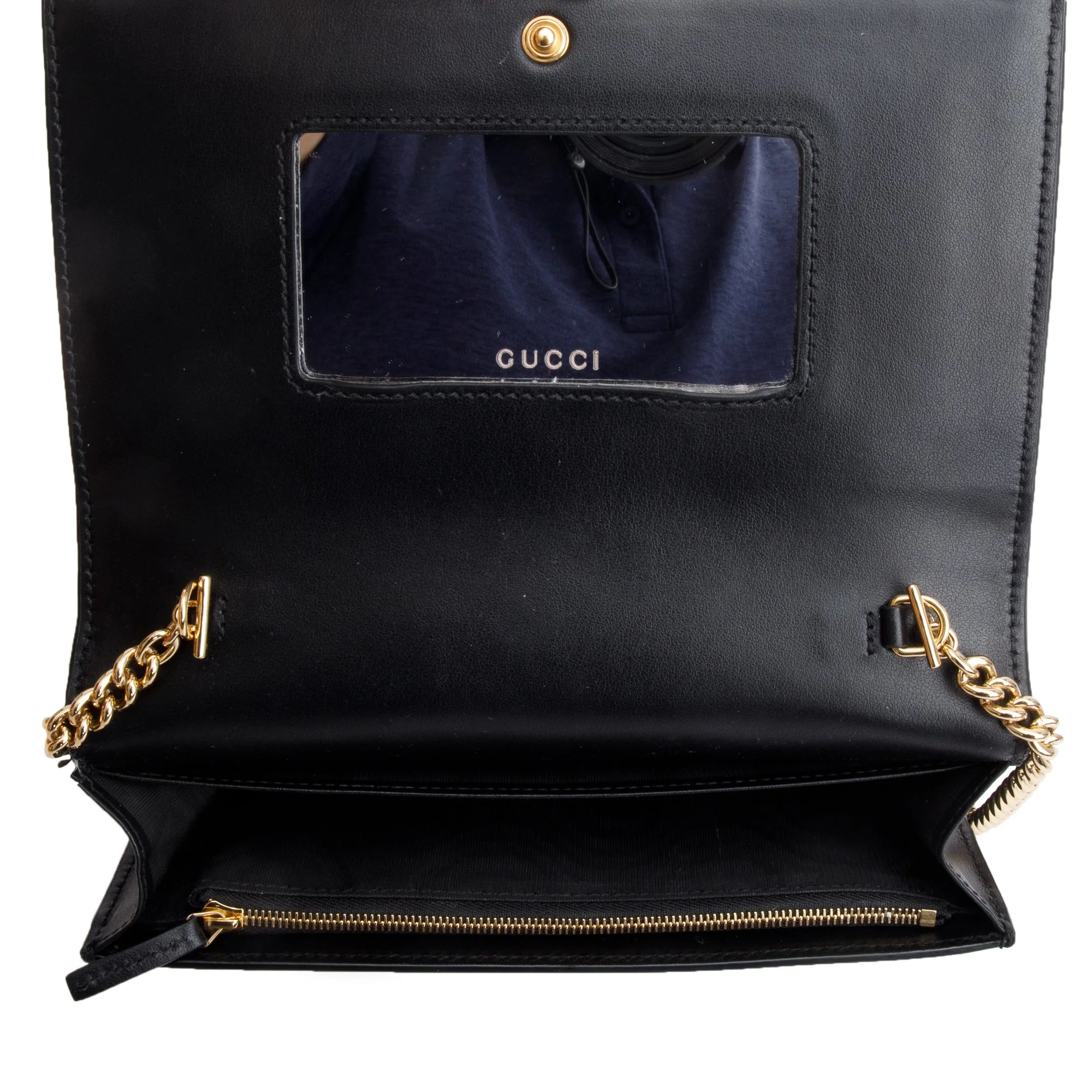 Gucci Black GG Matelasse Leather Chain Wallet w/ Box & Receipt - Image 8