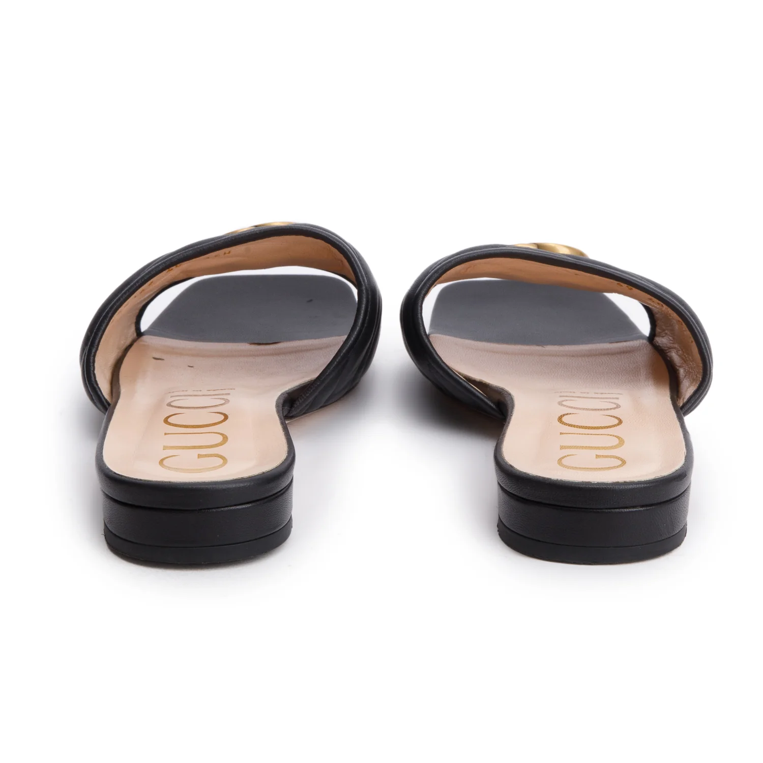 Gucci Black GG Matelasse Leather Slide Sandals, Size 40 w/ Box - Image 5
