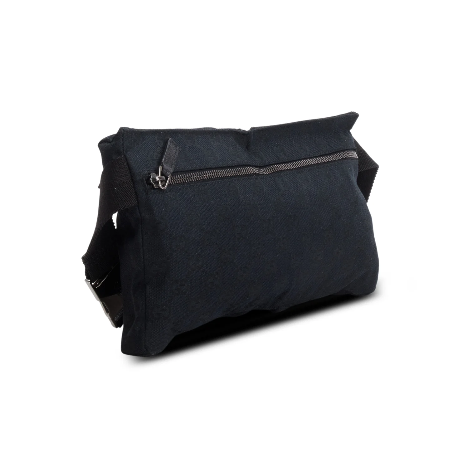 Gucci Black GG Monogram Double Pocket Belt Bag - Image 5