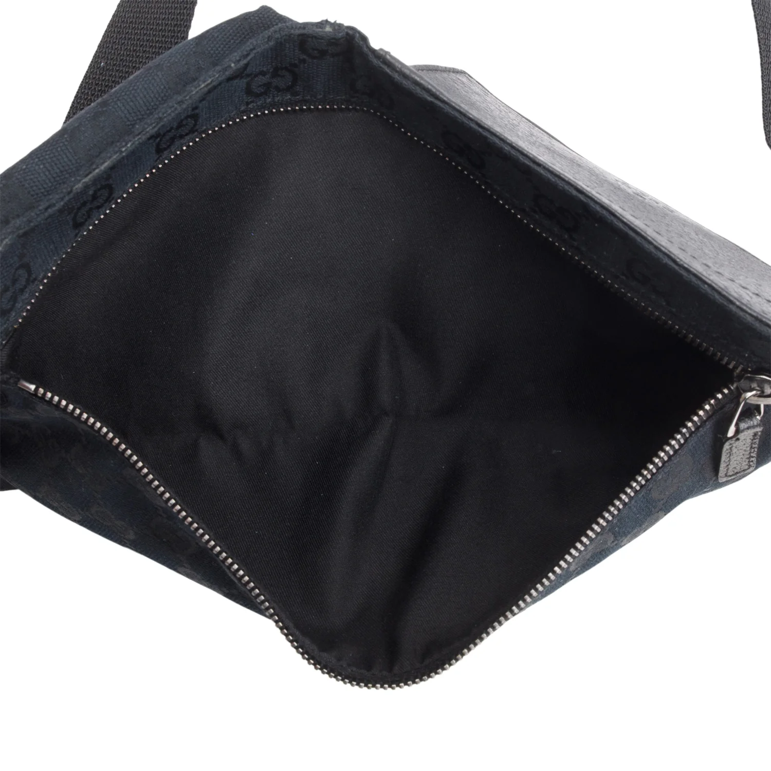 Gucci Black GG Monogram Double Pocket Belt Bag - Image 7