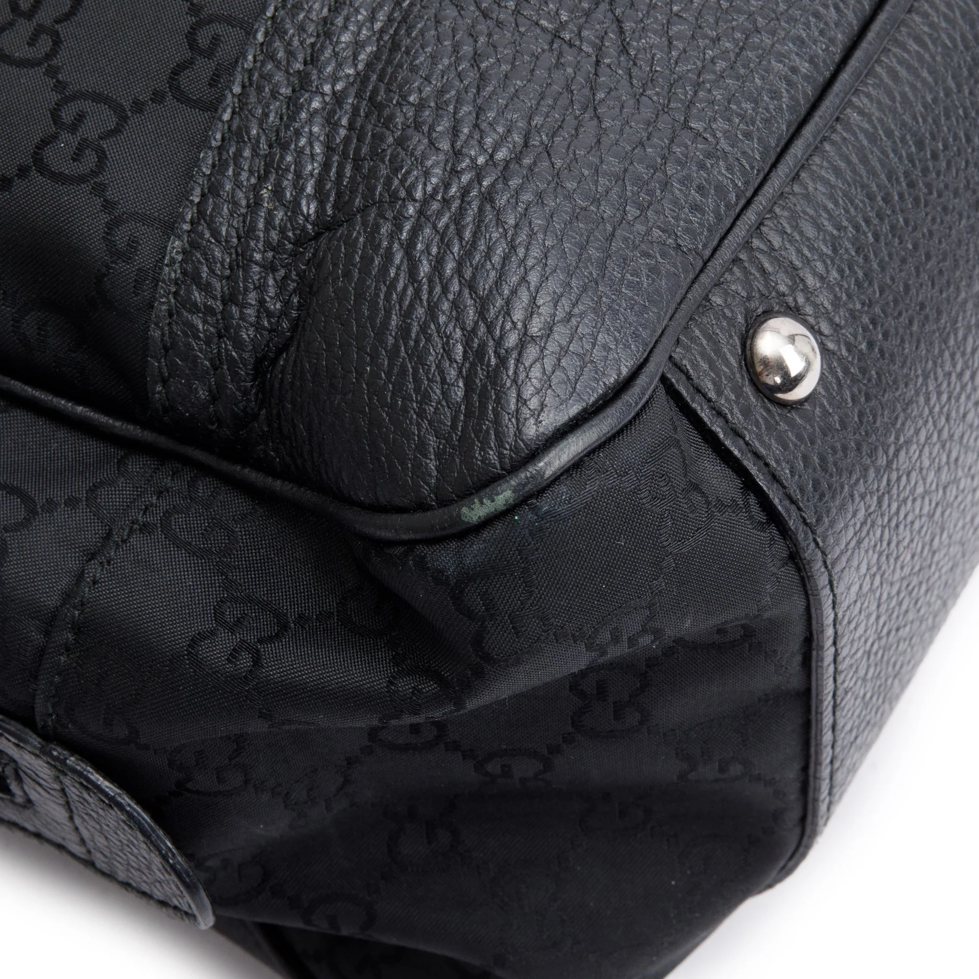 Gucci Black GG Nylon Large Princy Boston Bag - Image 8