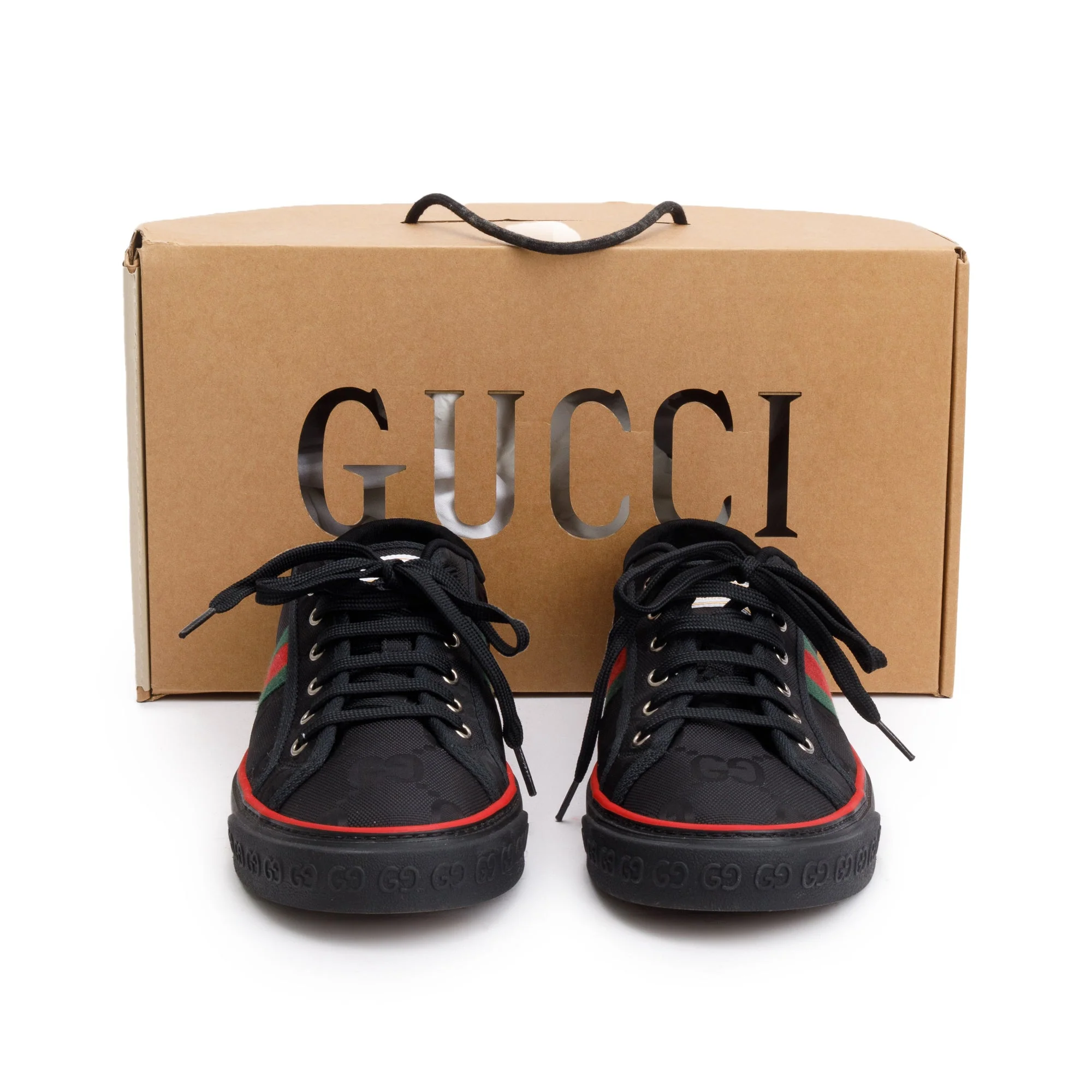 Gucci Black GG Nylon Web Men's Tennis 1977 Sneakers, Size 11.5 w/ Box - Image 2