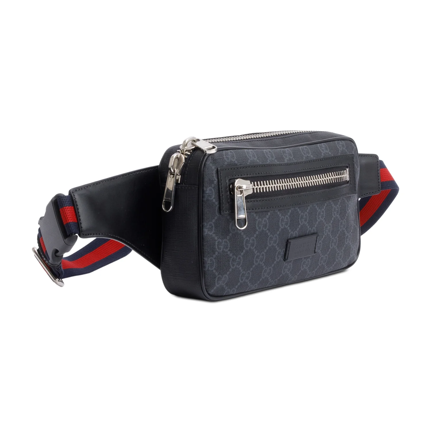 Gucci Black GG Supreme Belt Bag with Zip Pocket - Image 2