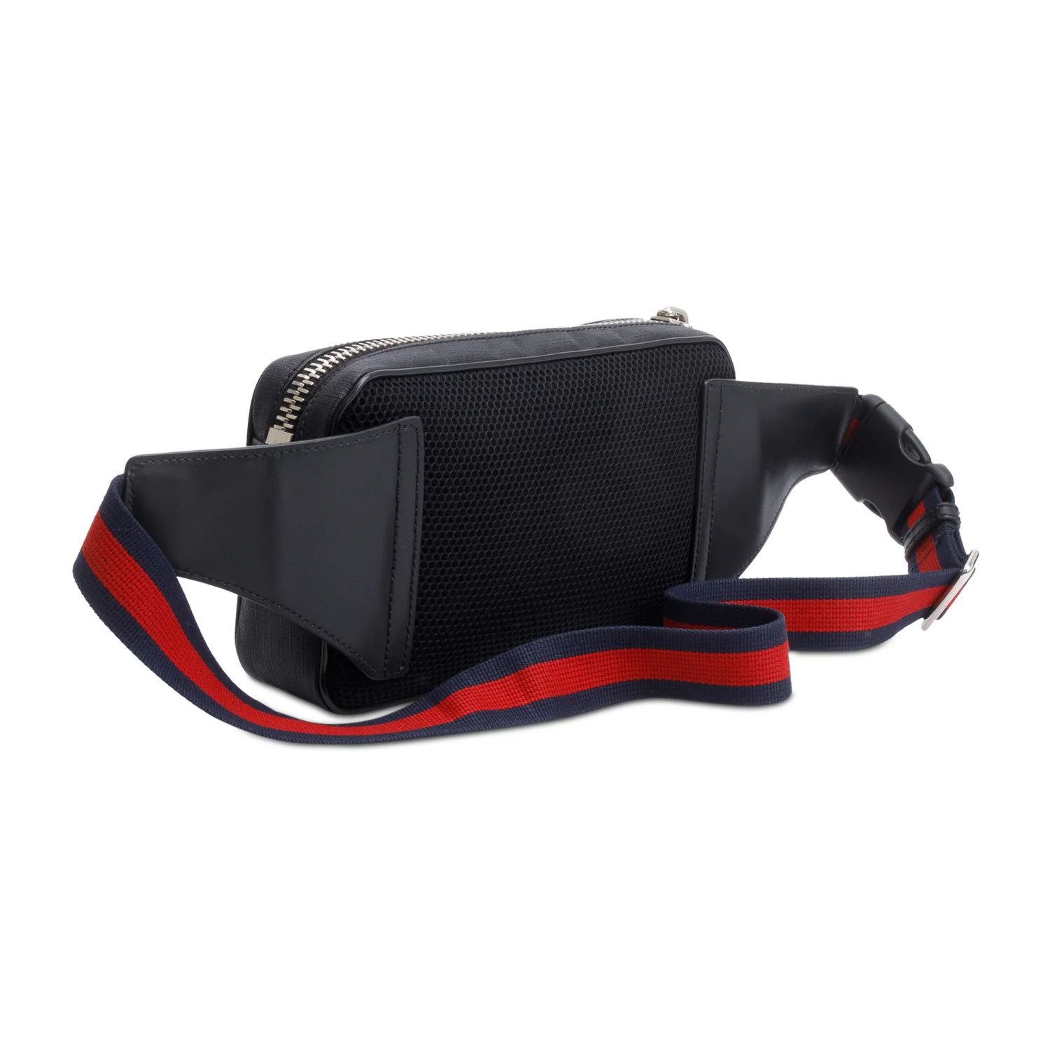 Gucci Black GG Supreme Belt Bag with Zip Pocket - Image 4