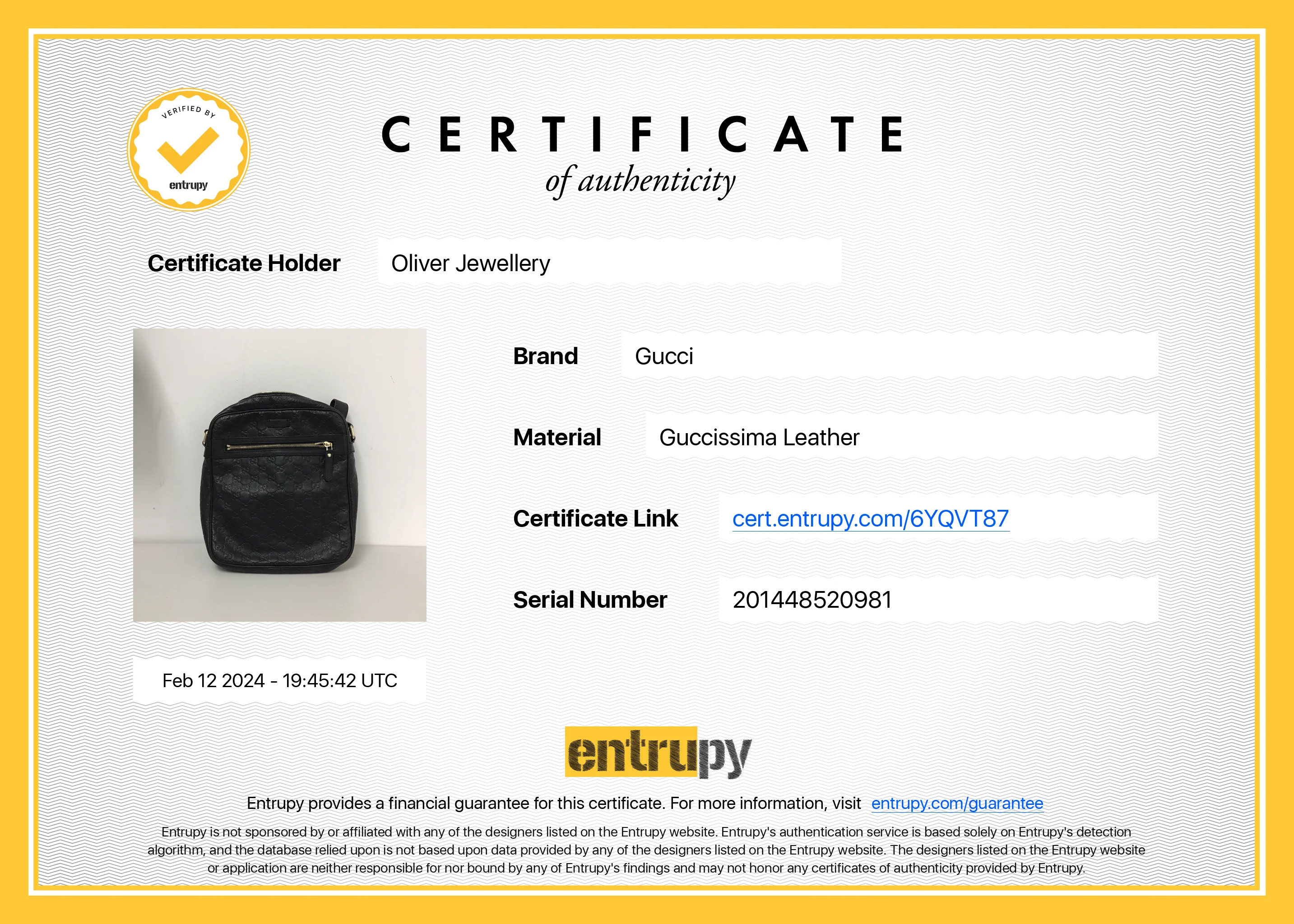 Gucci Black Guccissima Leather Messenger Bag - Image 10