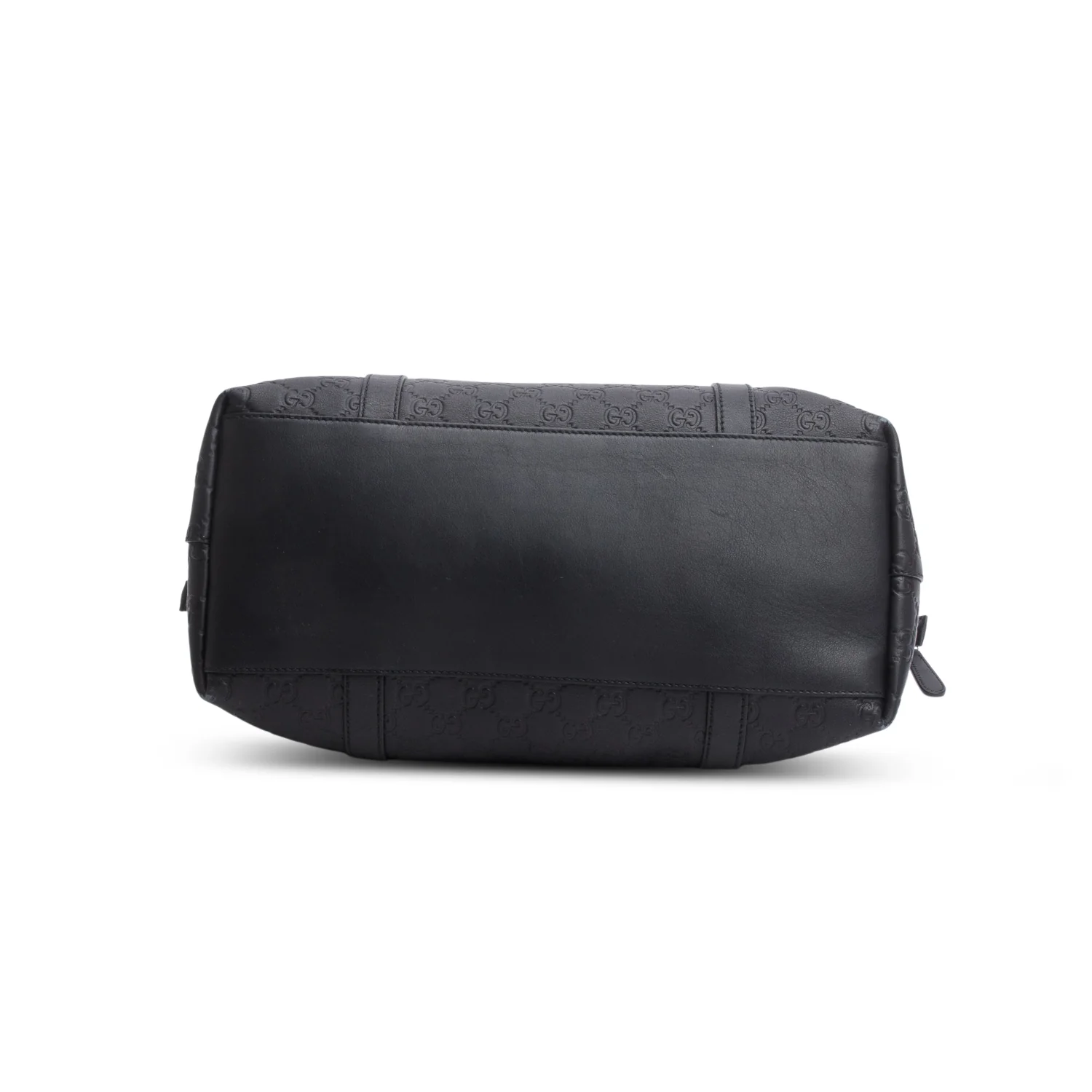 Gucci Black Guccissima Medium GG Charm Convertible Dome Satchel - Image 5
