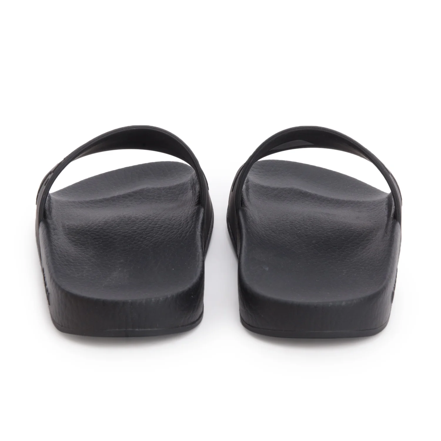 Gucci Black Interlocking G Logo Rubber Slides, Size 38 w/ Box - Image 5