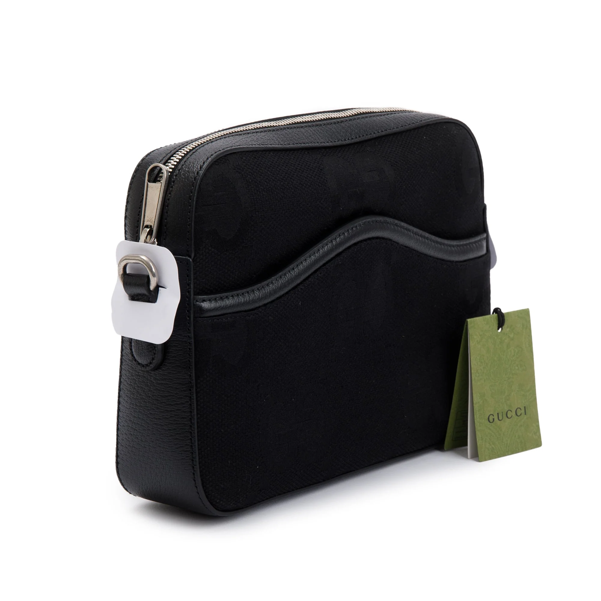 Gucci Black Jumbo GG Canvas Messenger Bag w/ Box - Image 4