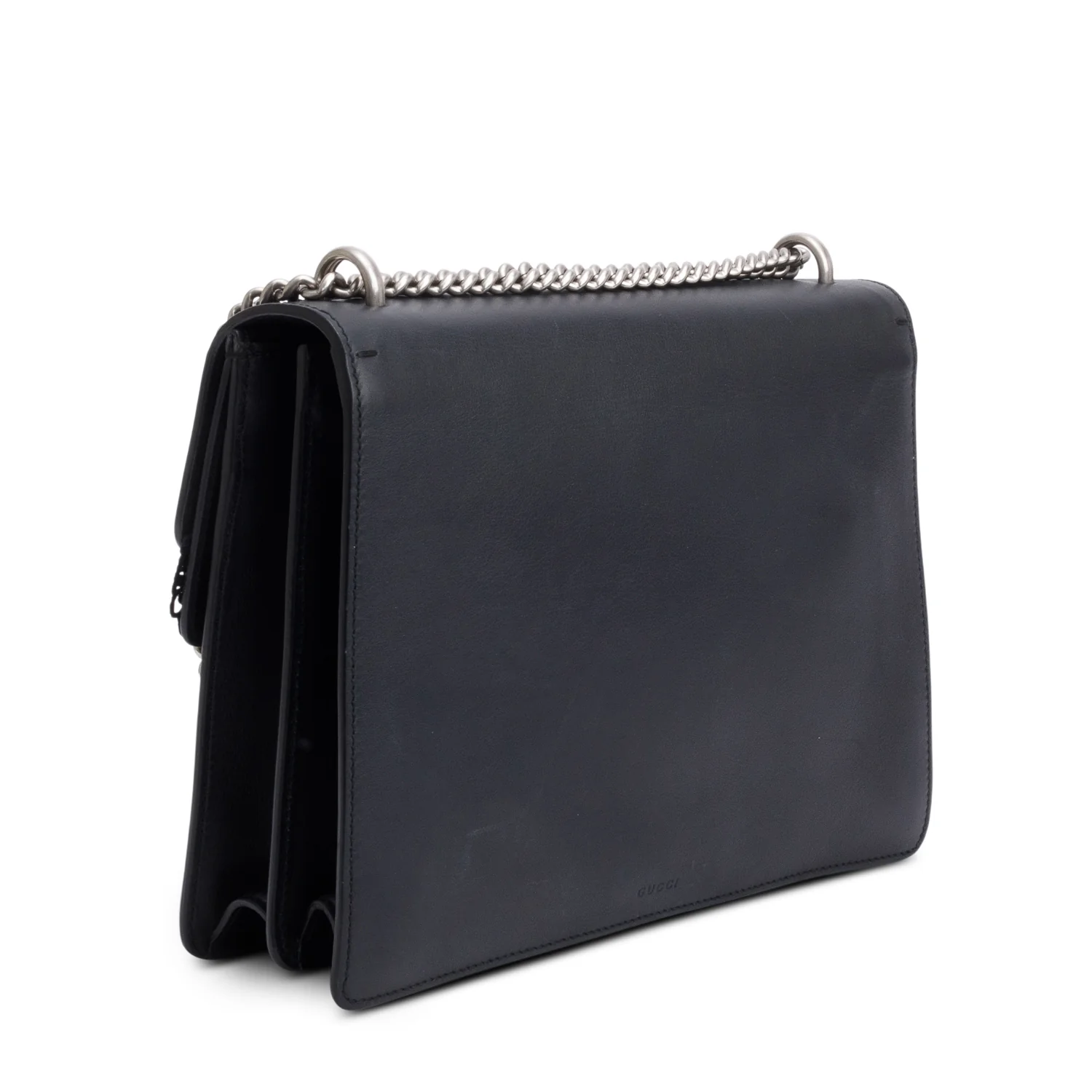 Gucci Black Lace Beaded Embellishment Leather Dionysus Medium Shoulder Bag - Image 6
