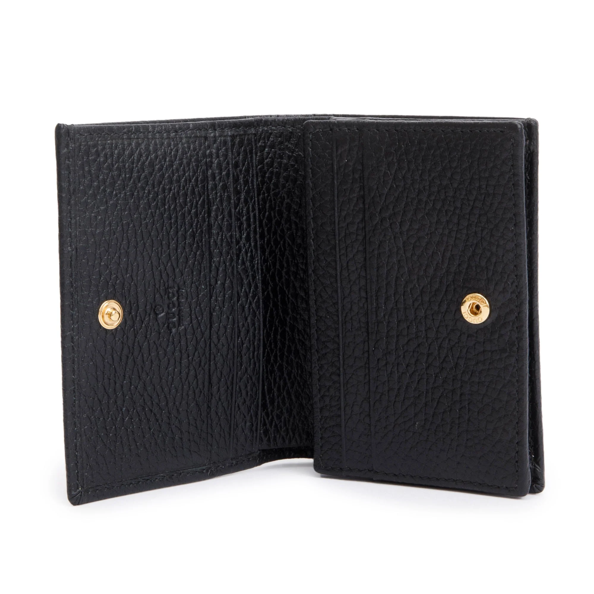 Gucci Black Leather Card Case Wallet - Image 7