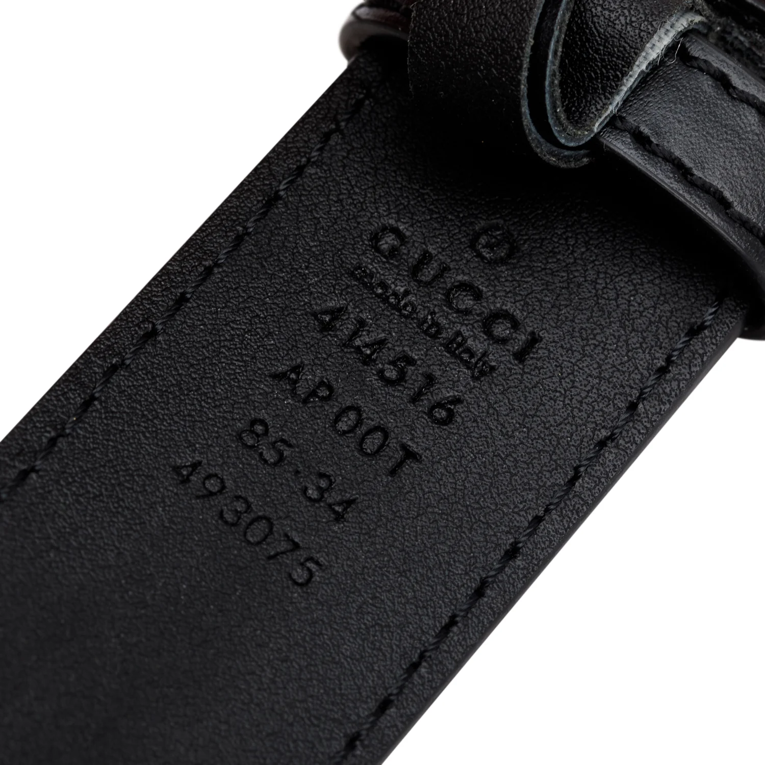 Gucci Black Leather GG Marmont Belt, 85 34 - Image 2
