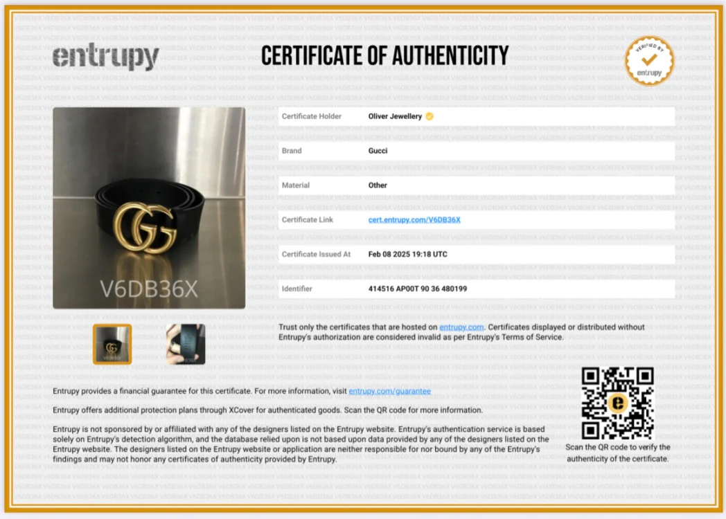 Gucci Black Leather GG Marmont Belt, 90 36 - Image 3