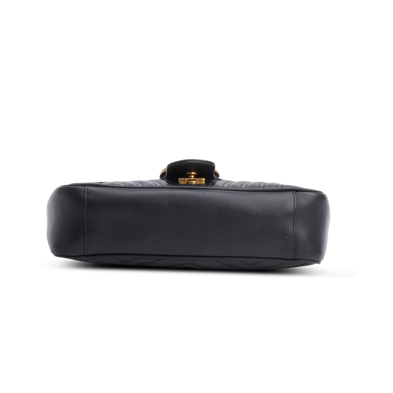 Gucci Black Leather GG Marmont Small Shoulder Bag - Image 7