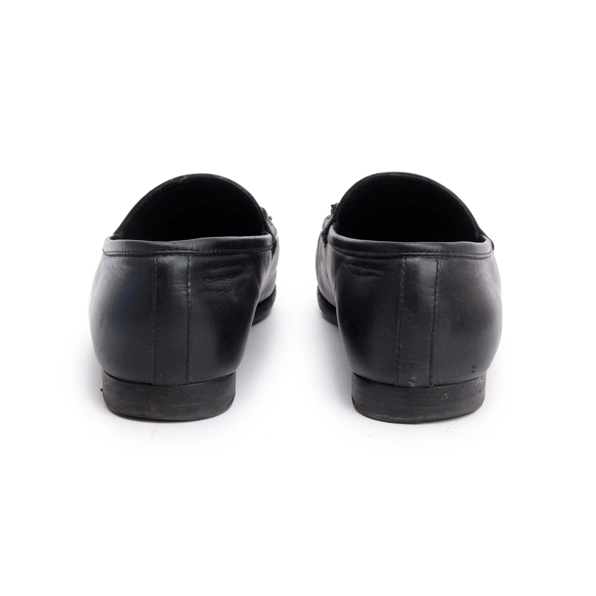 Gucci Black Leather Horsebit Accent Tiger Loafers, Size 6.5 w/ Box - Image 6