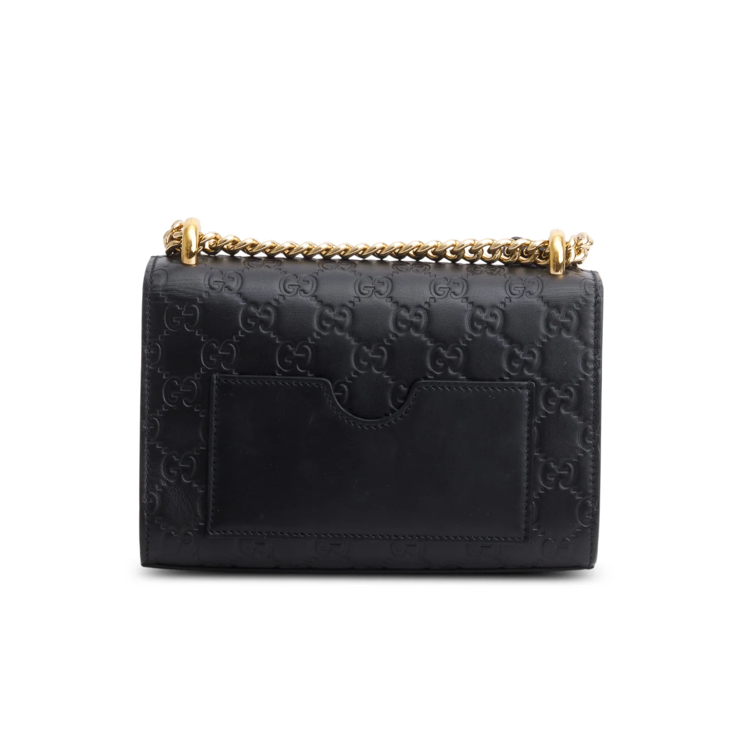 Gucci Black Leather Signature Small Padlock Shoulder Bag - Image 5