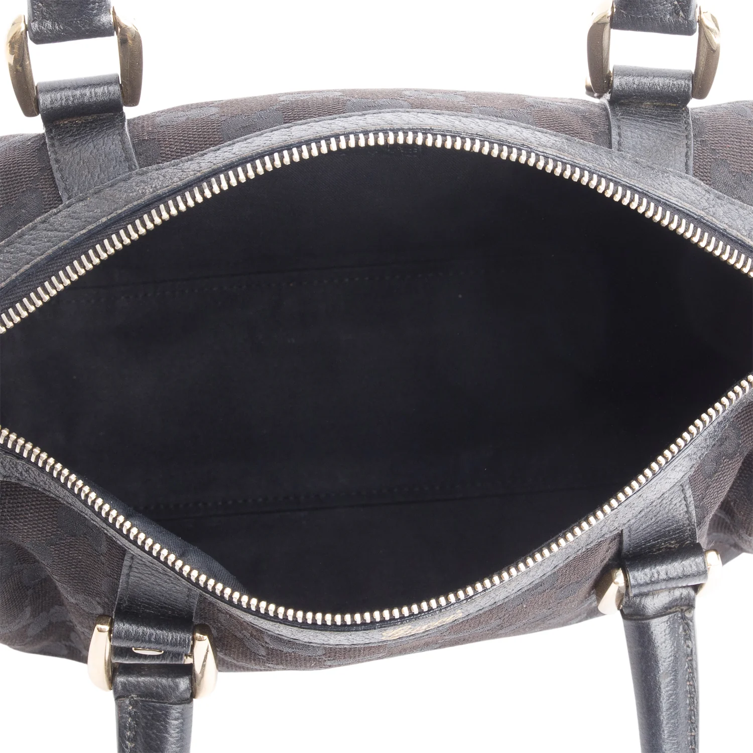 Gucci Black Leather Trim GG Canvas Small Abbey Boston Bag - Image 7