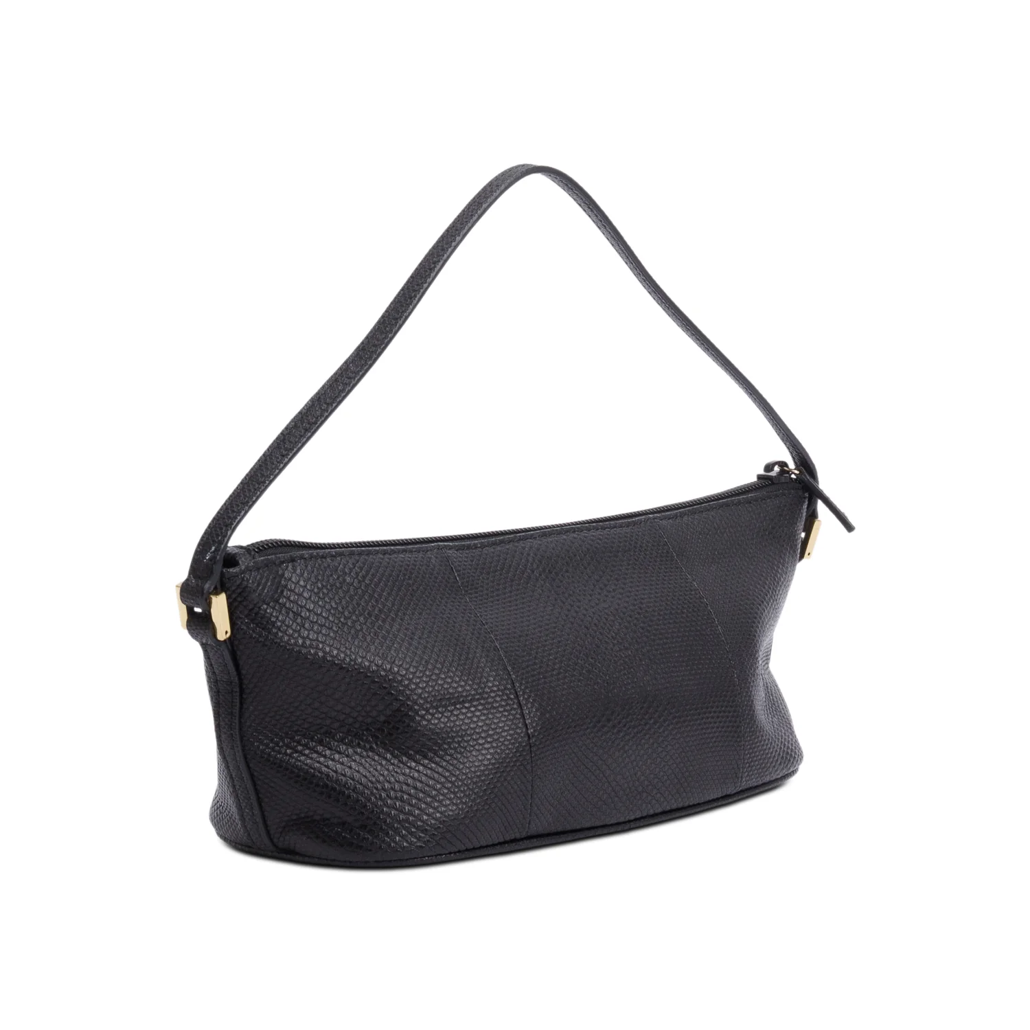 Gucci Black Lizard Embossed Leather Boat Pochette - Image 4