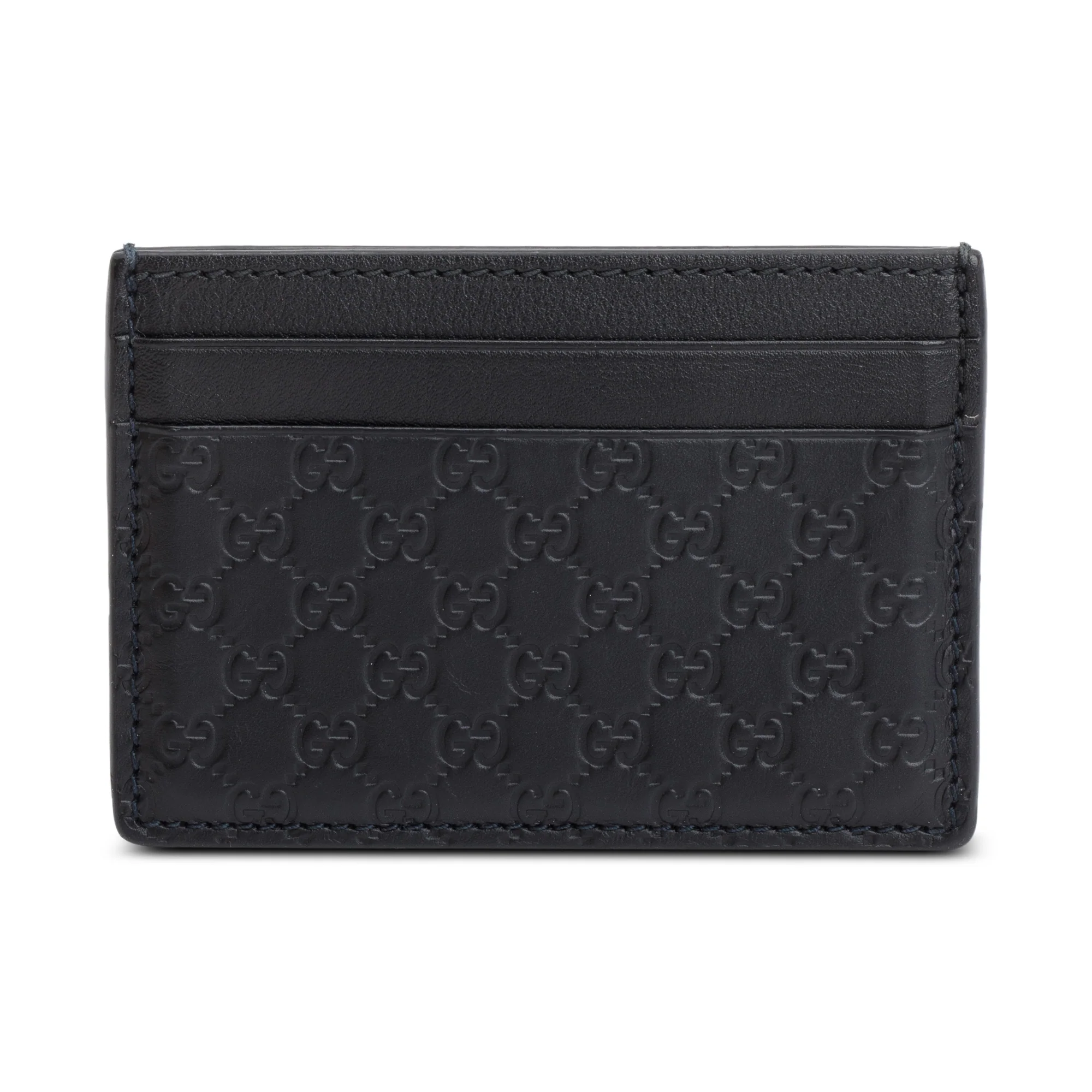Gucci Black Microguccissima Leather Card Holder - Image 3