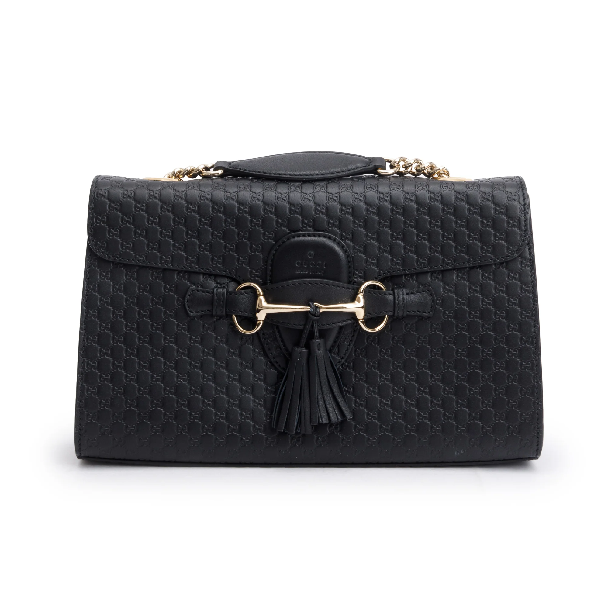 Gucci Black Microguccissima Medium Emily Chain Shoulder Bag - Image 3