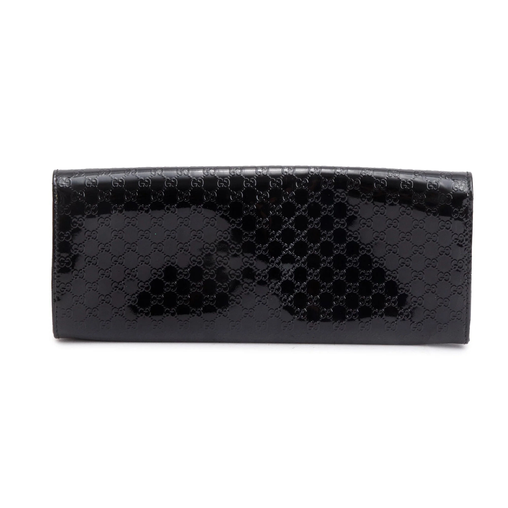 Gucci Black Microguccissima Patent Leather Broadway Clutch - Image 3