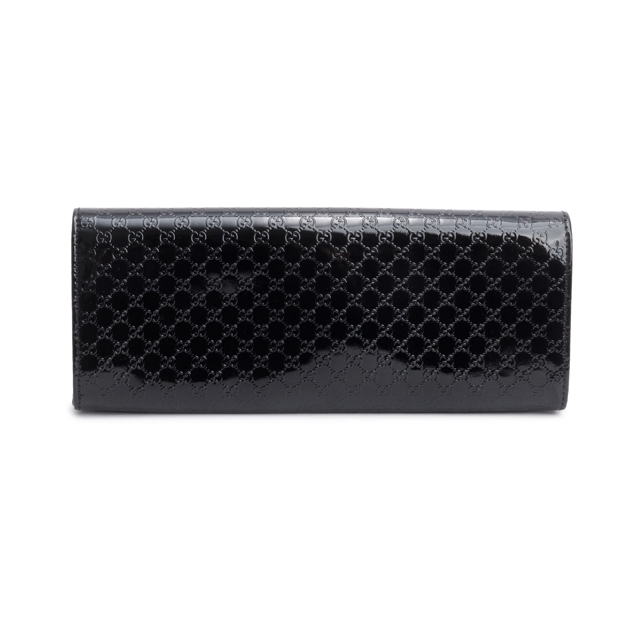 Gucci Black Microguccissima Patent Leather Broadway Clutch - Image 3