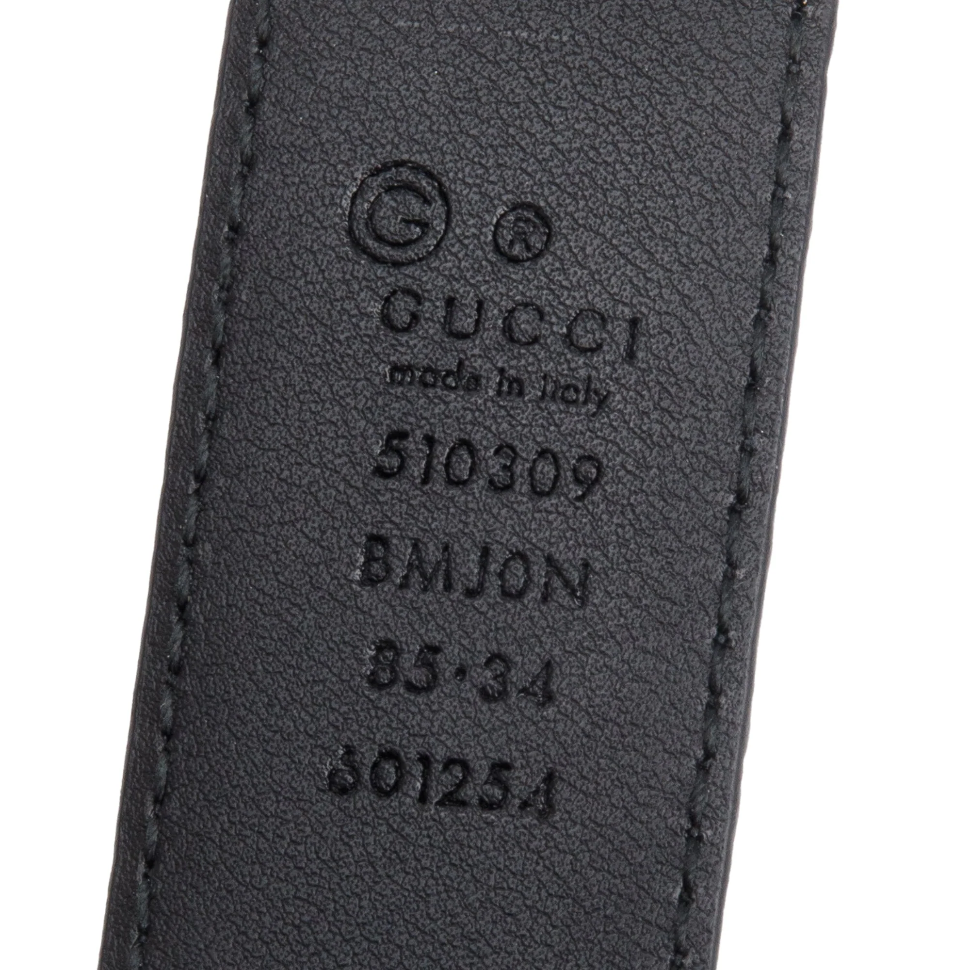 Gucci Black Microsguccissima Leather Tang Buckle 30 MM Belt 85 34 - Image 2