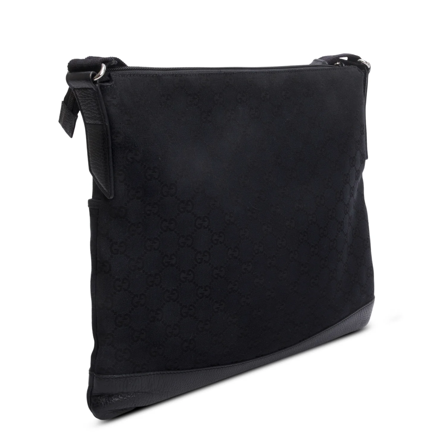 Gucci Black Monogram Canvas Messenger Bag - Image 4