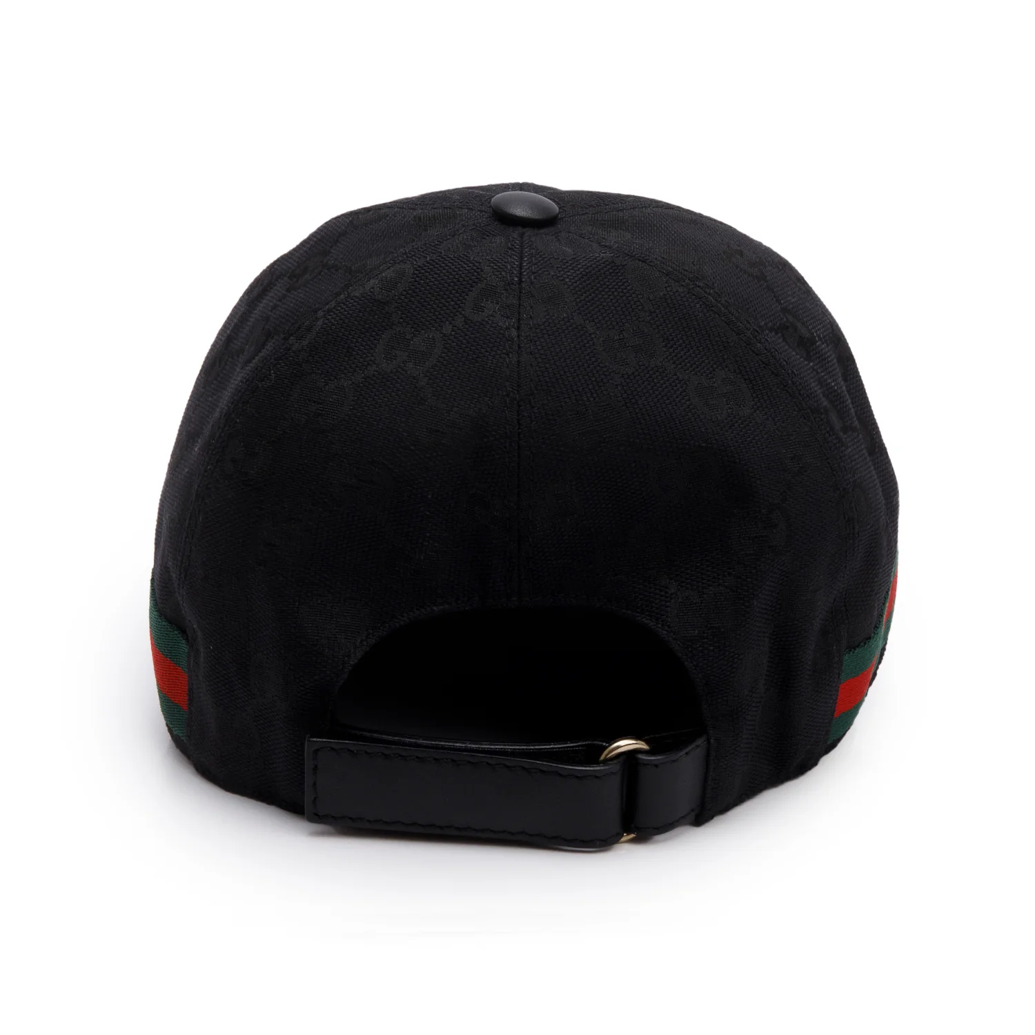 Gucci Black Monogram Web Baseball Hat, Size S 57 cm - Image 3