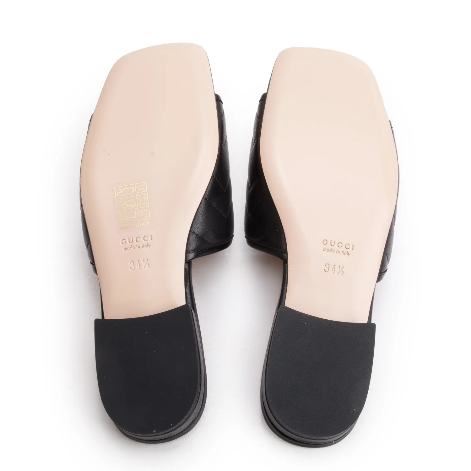 Gucci Black Nappa Charlotte GG Marmont Double G Logo Sandals, Size 34.5 w/ Box - Image 6