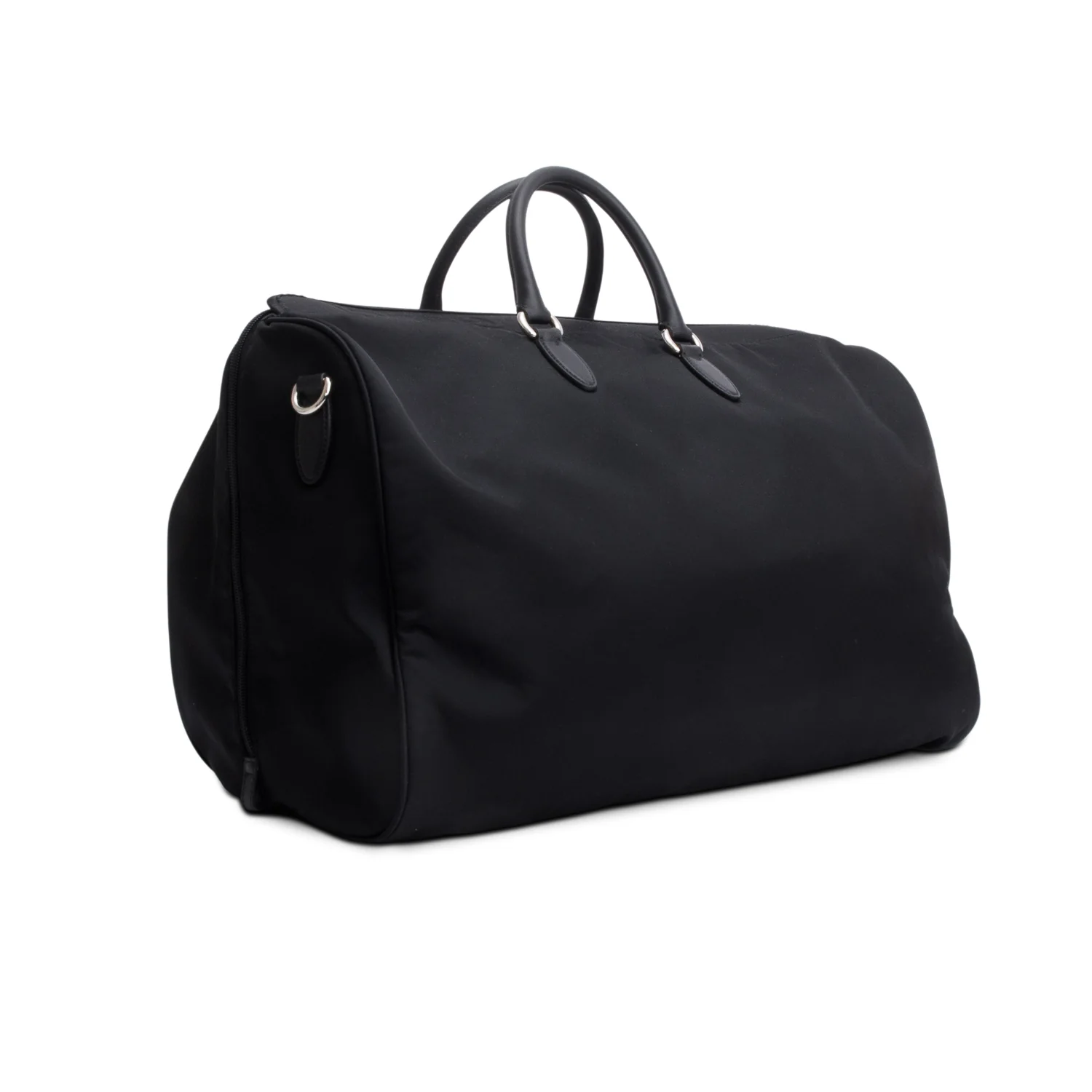 Gucci Black Nylon Web Large Duffle Bag w/ Strap - Image 5