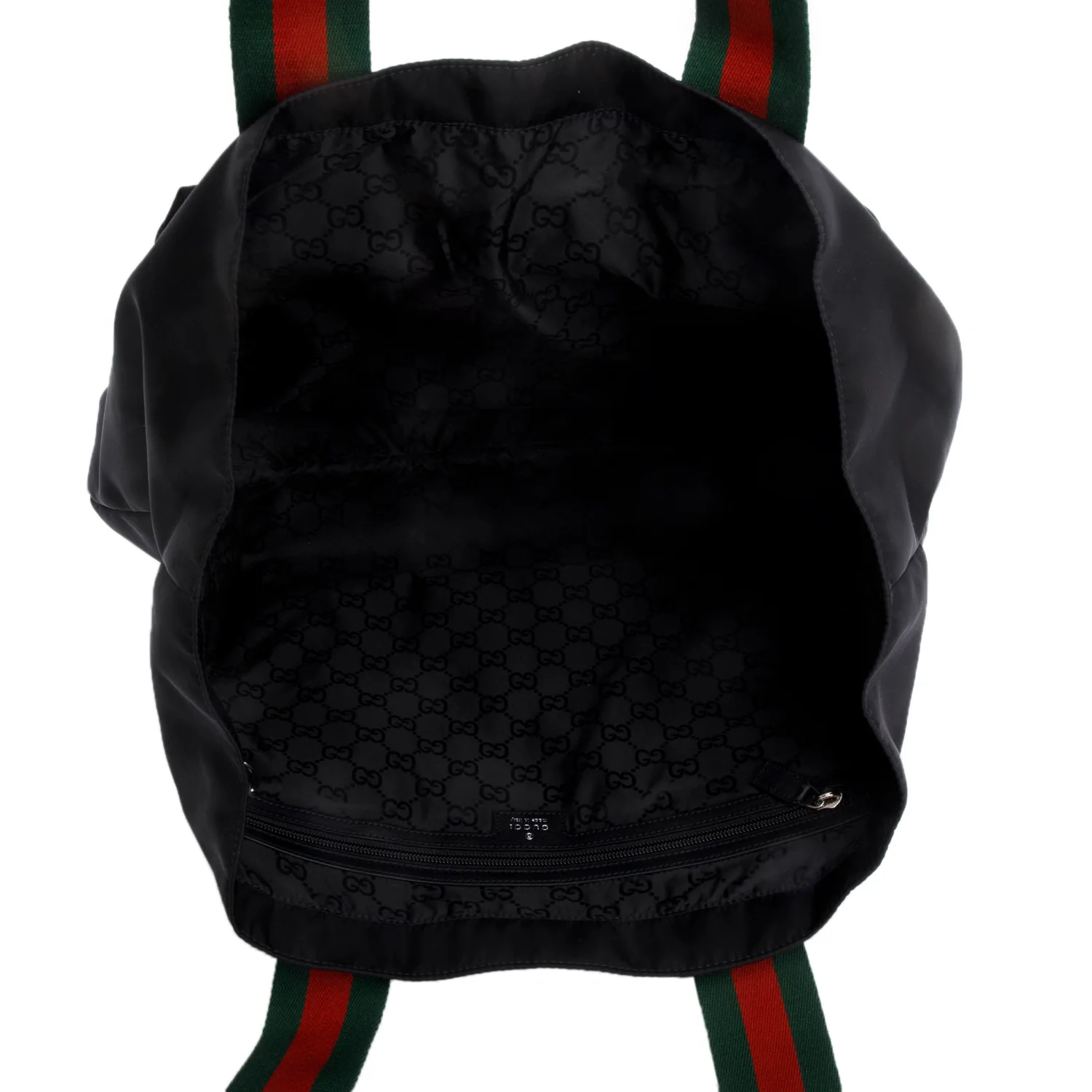 Gucci Black Nylon Web Weekender Bag - Image 5