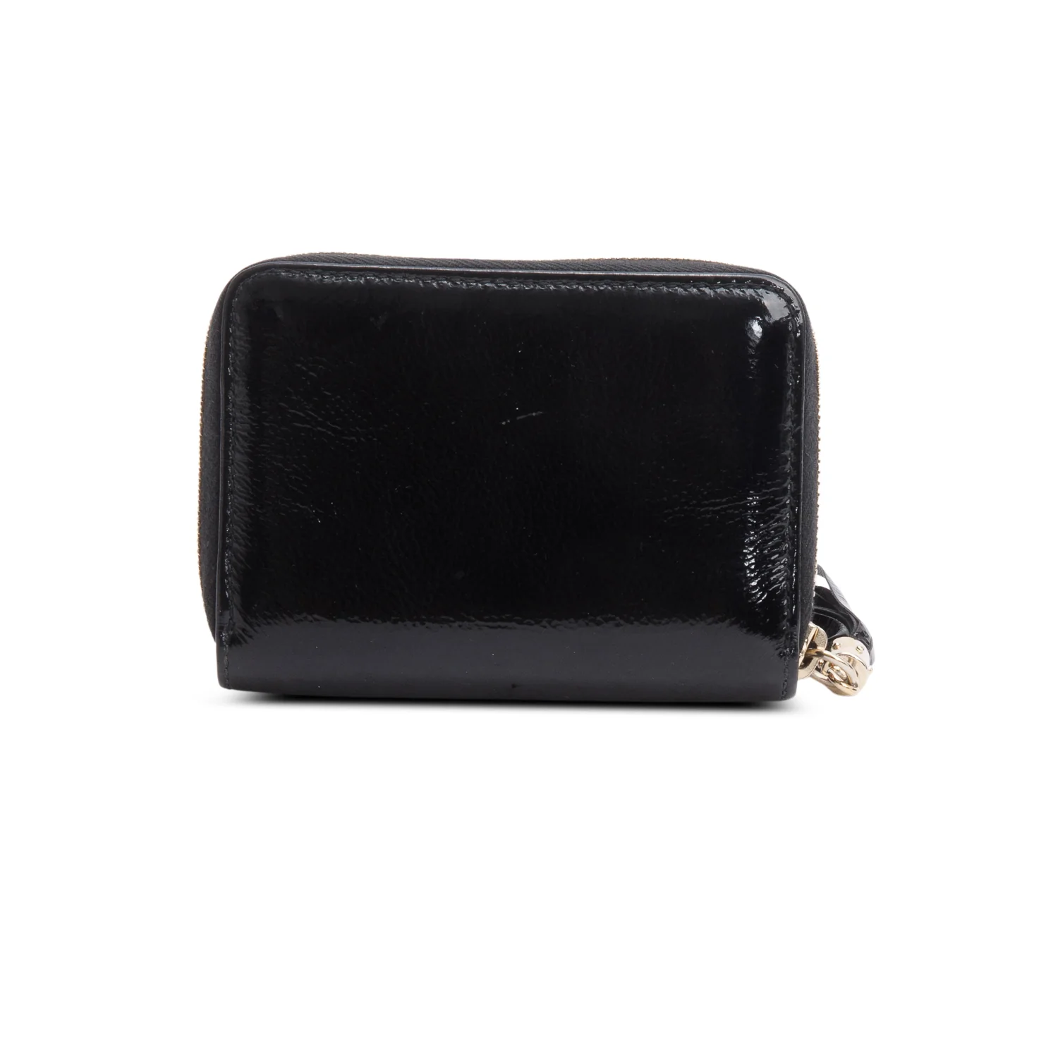 Gucci Black Patent Leather Soho Zip Around Wallet - Image 3