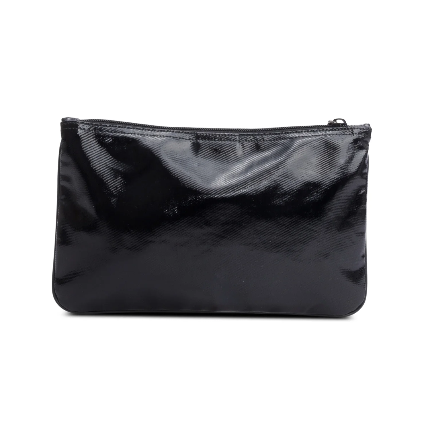 Gucci Black Patent Leather Zip Pouch - Image 3