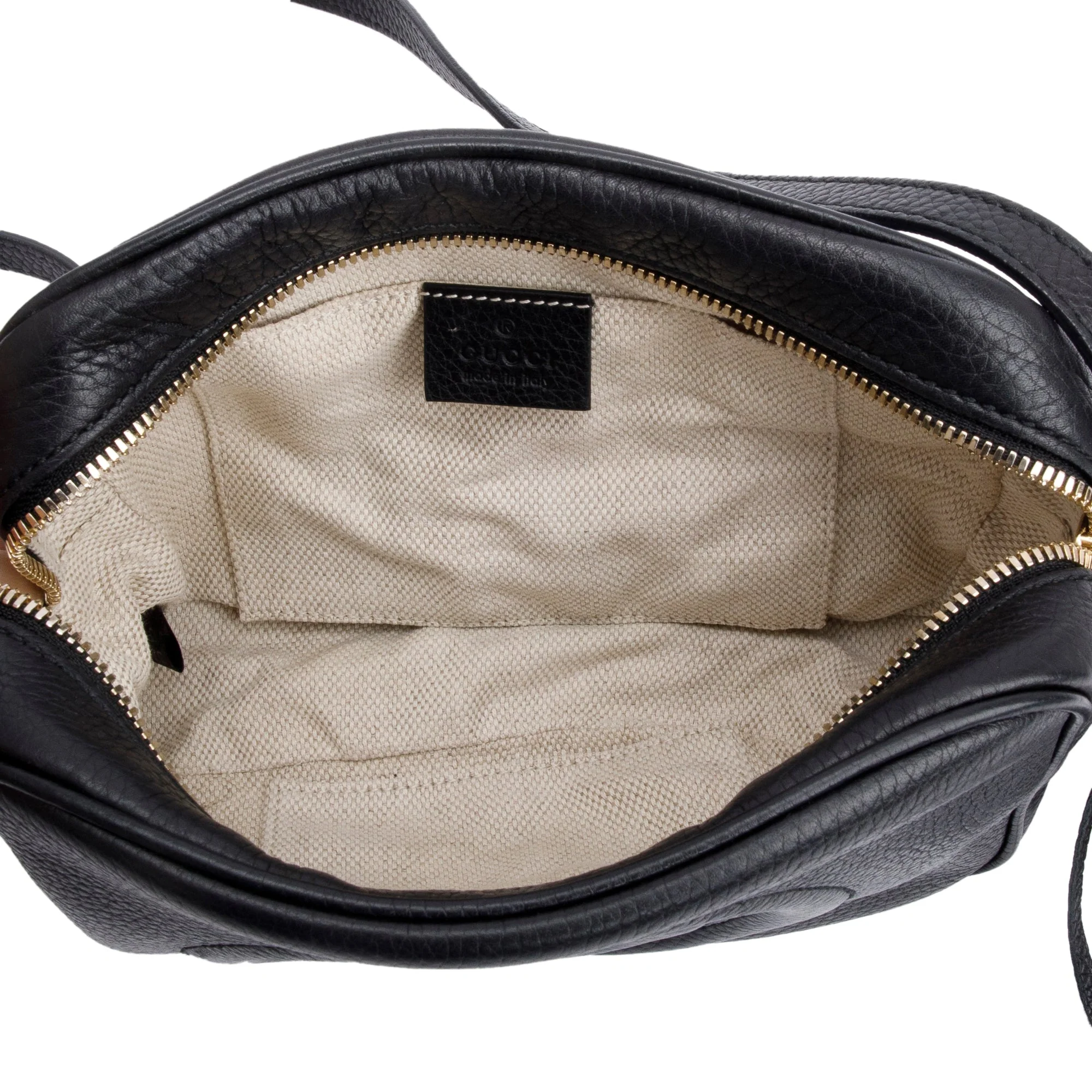 Gucci Black Pebbled Calfskin Leather Small Soho Disco Bag - Image 9