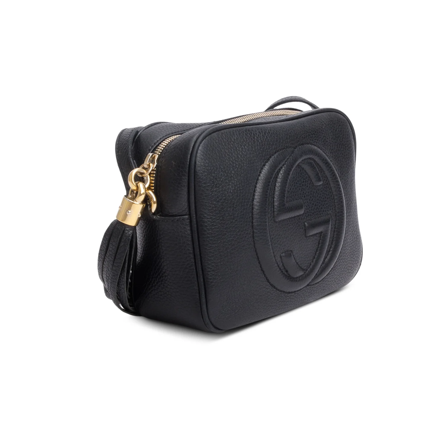 Gucci Black Pebbled Calfskin Leather Small Soho Disco Bag - Image 5